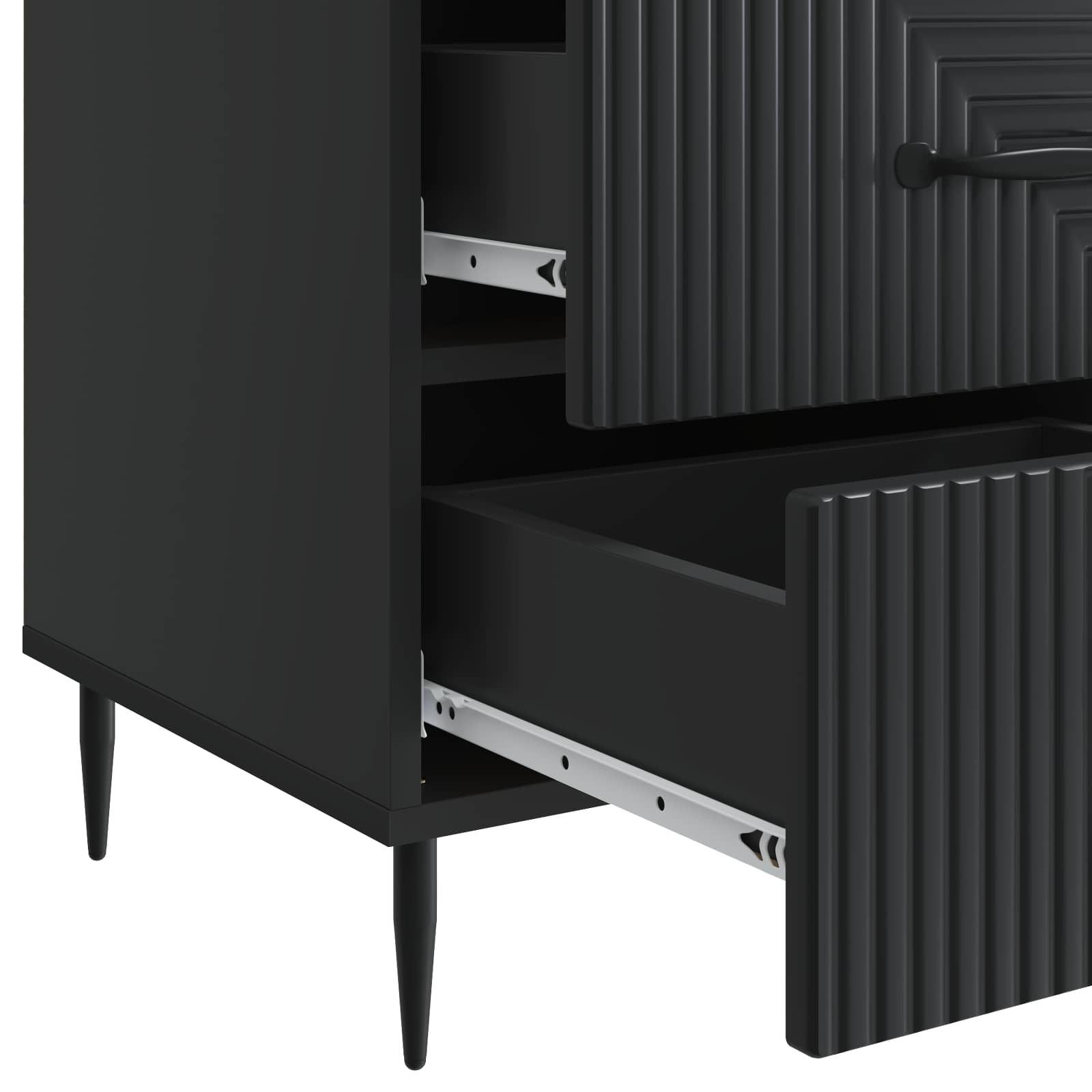 Cabinet de chevet Noir 43 x 41 x 66,5 cm Bois d'ingénierie - XIOS