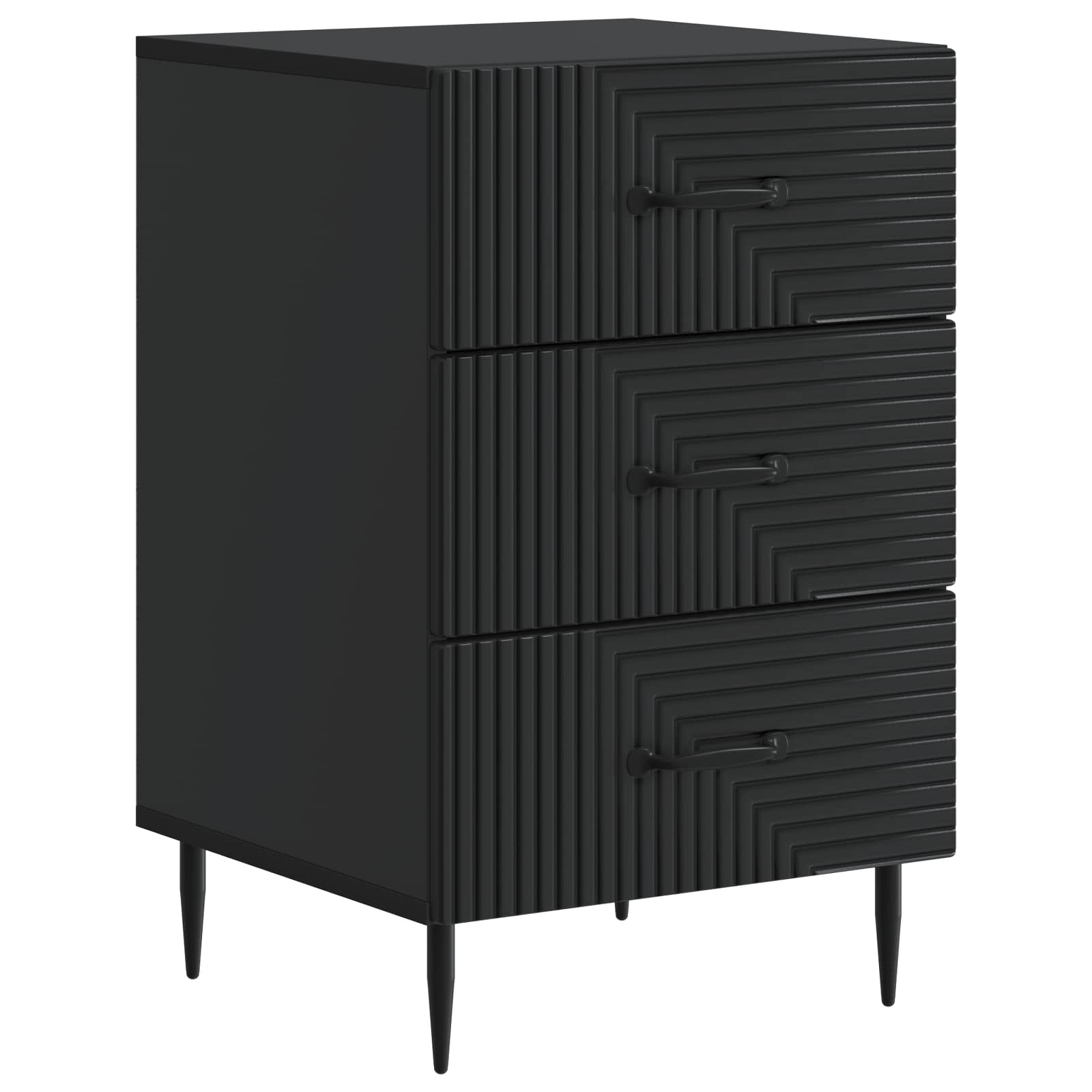 Cabinet de chevet Noir 43 x 41 x 66,5 cm Bois d'ingénierie - XIOS