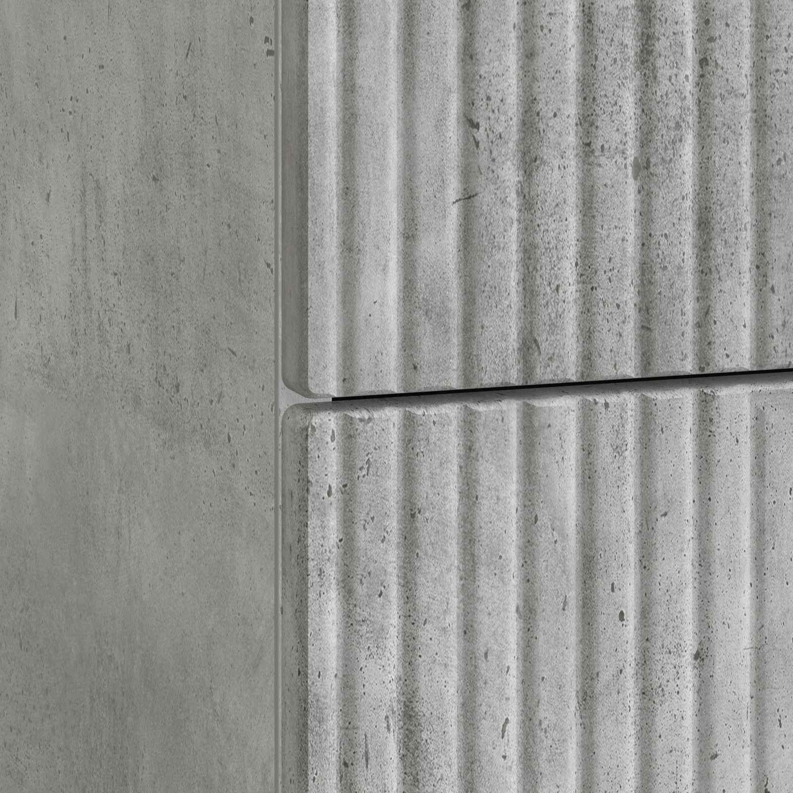 Cabinet de chevet avec tiroir Gris béton 43 x 41 x 66,5 cm - XIOS