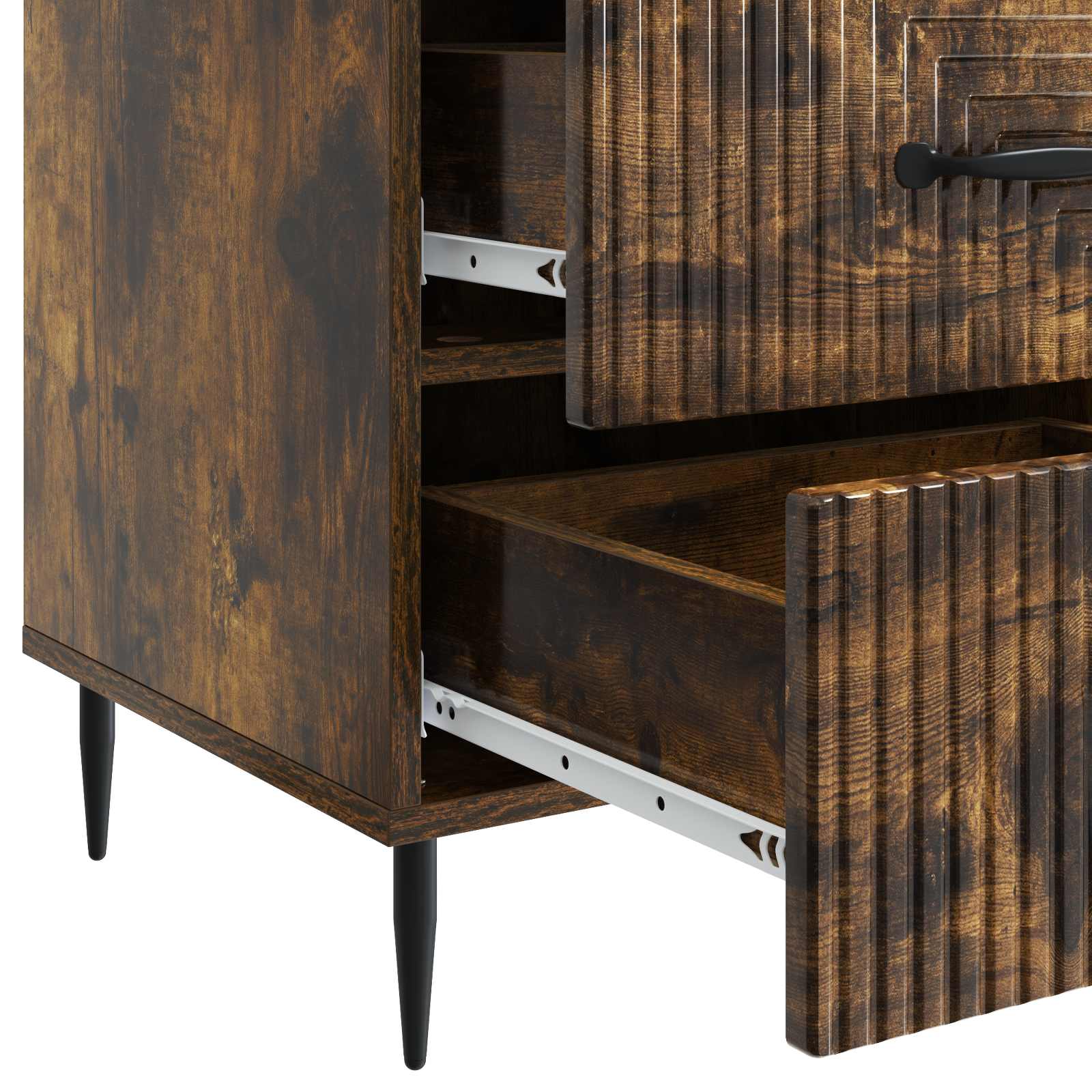 Cabinet de chevet avec tiroir Chêne fumé 43 x 41 x 66,5 cm - XIOS