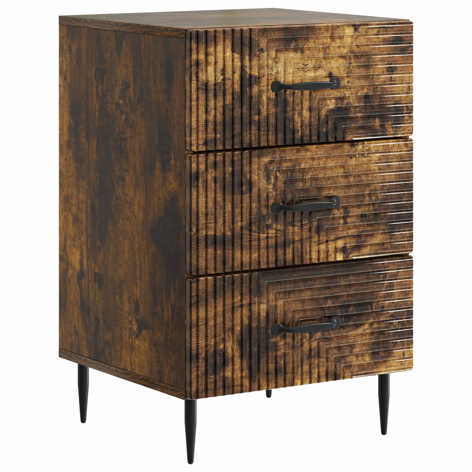 Cabinet de chevet avec tiroir Chêne fumé 43 x 41 x 66,5 cm - XIOS