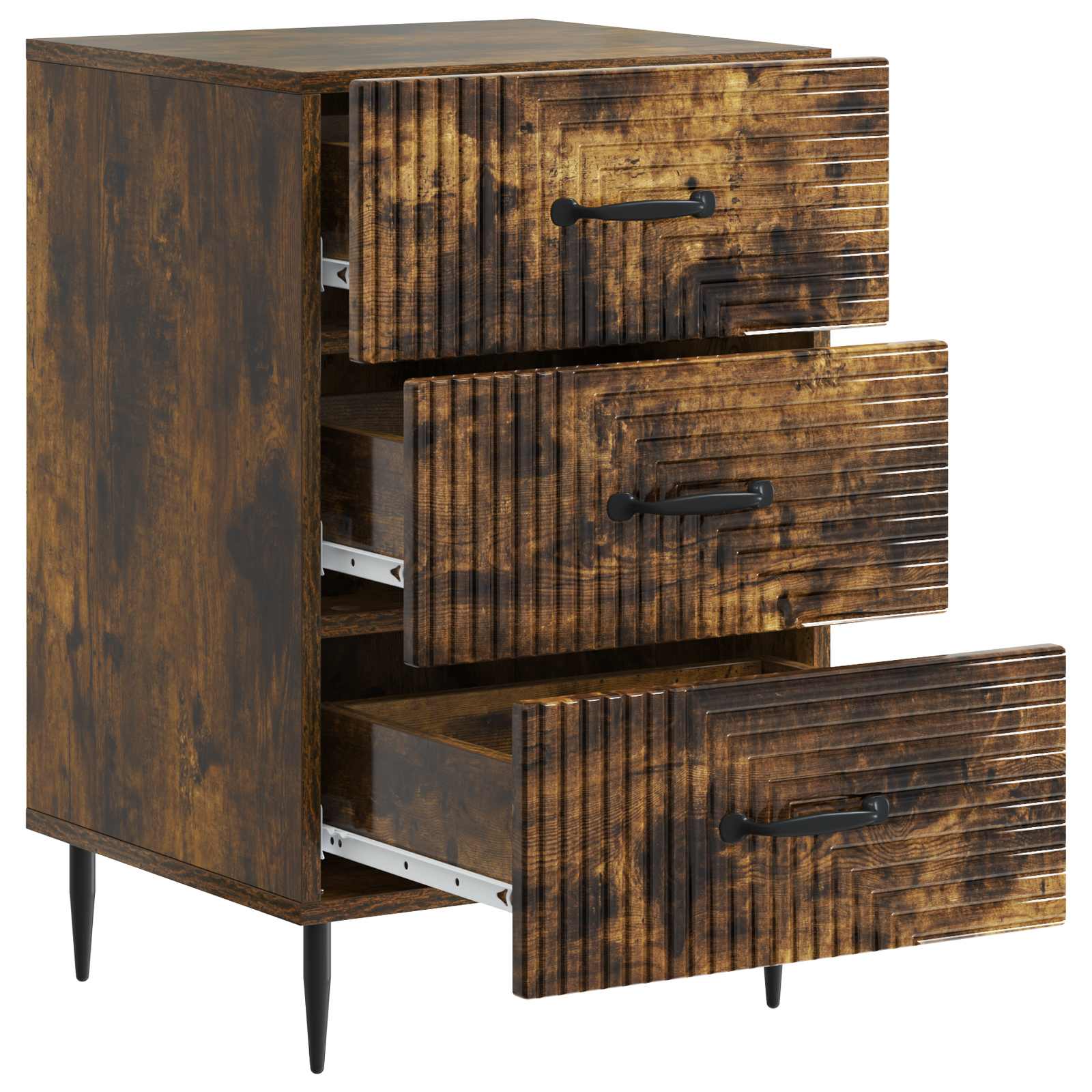 Cabinet de chevet avec tiroir Chêne fumé 43 x 41 x 66,5 cm - XIOS