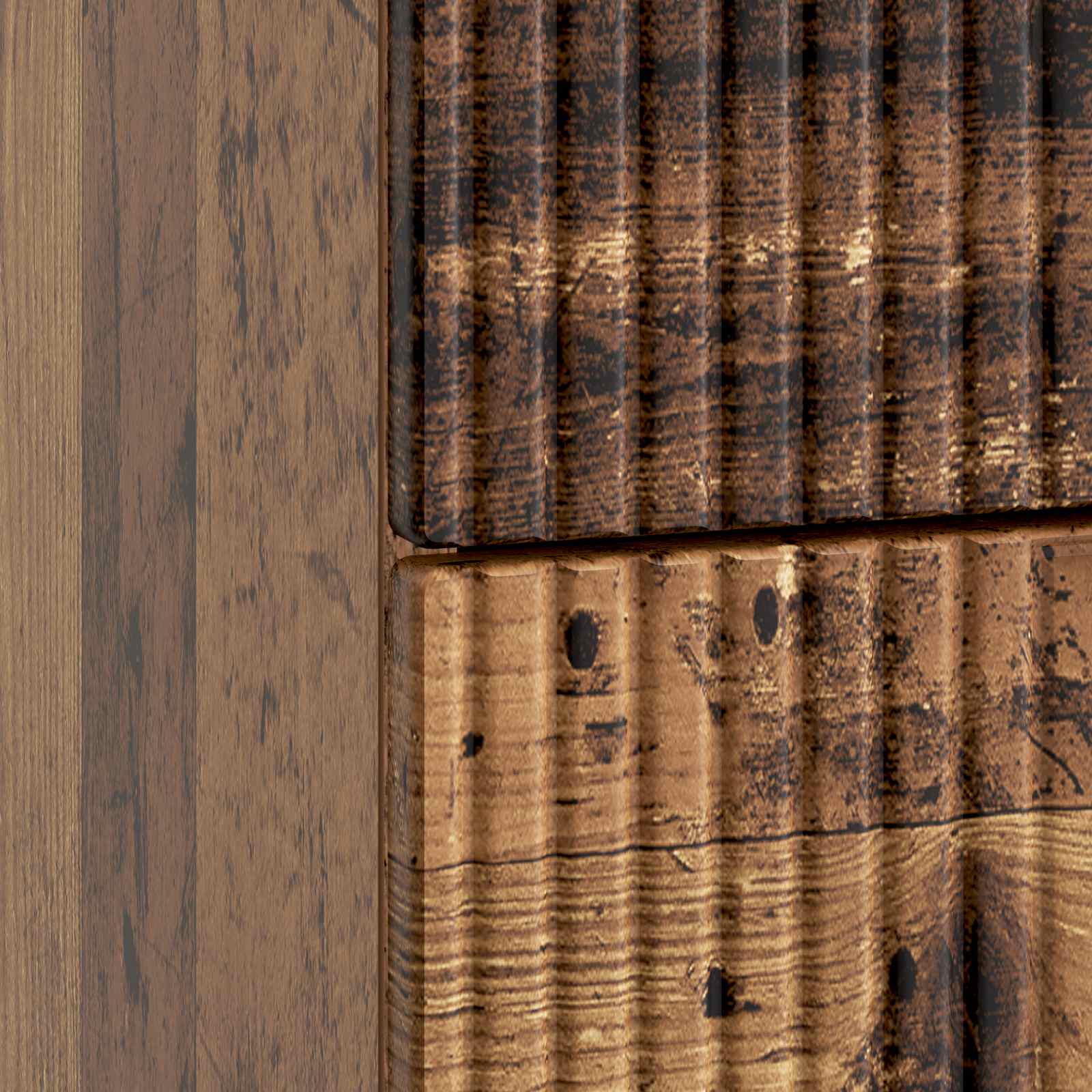 Cabinet de chevet avec tiroir Bois ancien 43 x 41 x 66,5 cm - XIOS