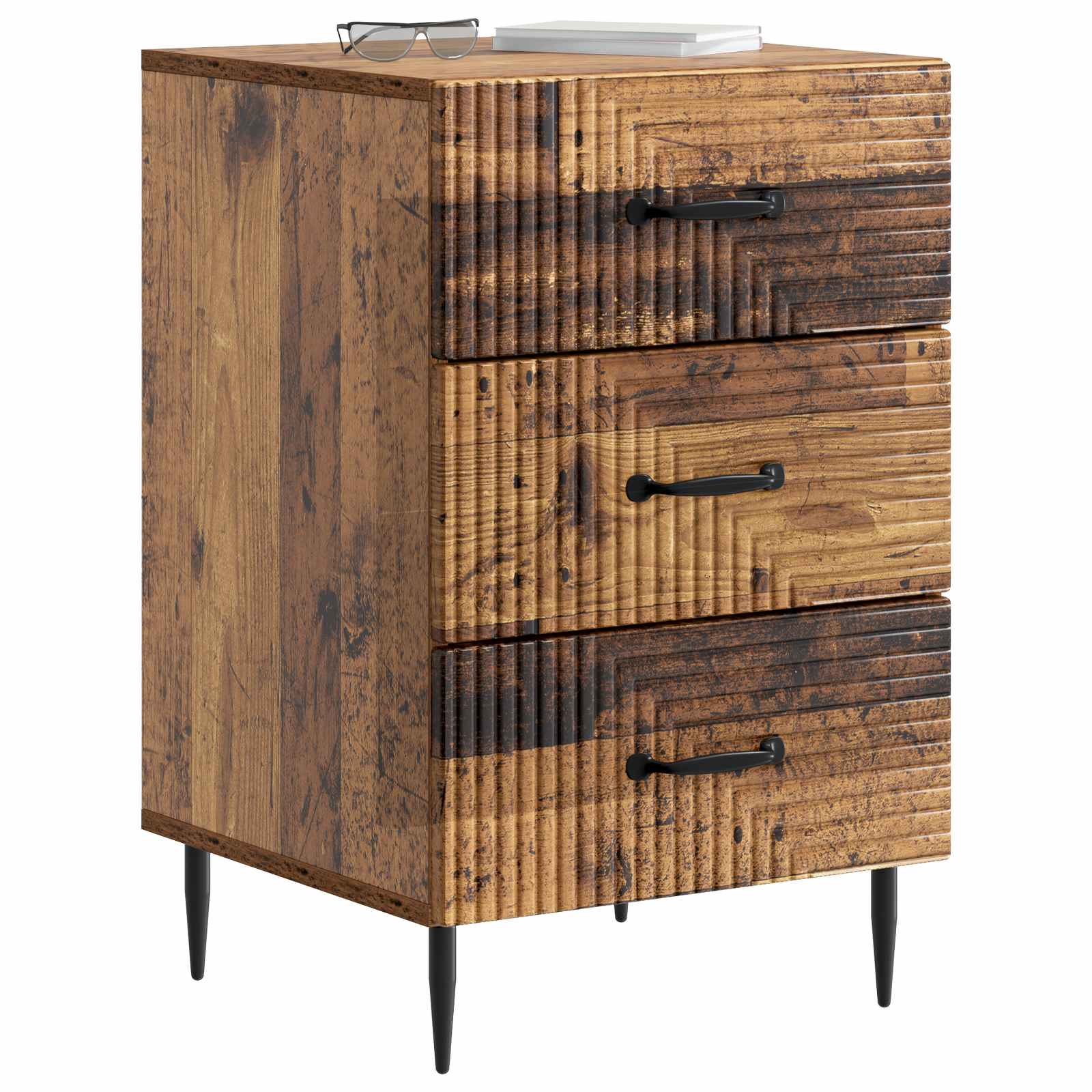 Cabinet de chevet avec tiroir Bois ancien 43 x 41 x 66,5 cm - XIOS