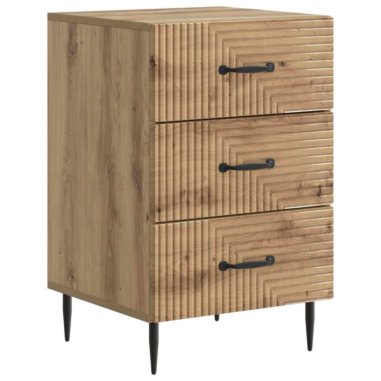 Cabinet de chevet avec tiroir Chêne artisanal 43 x 41 x 66,5 cm - XIOS