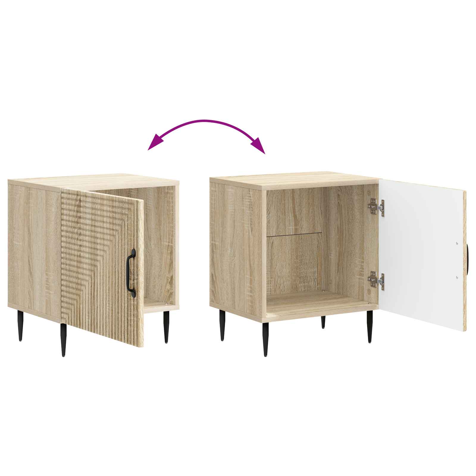 Cabinet de chevet Chêne Sonoma 43 x 34,5 x 50 cm - XIOS