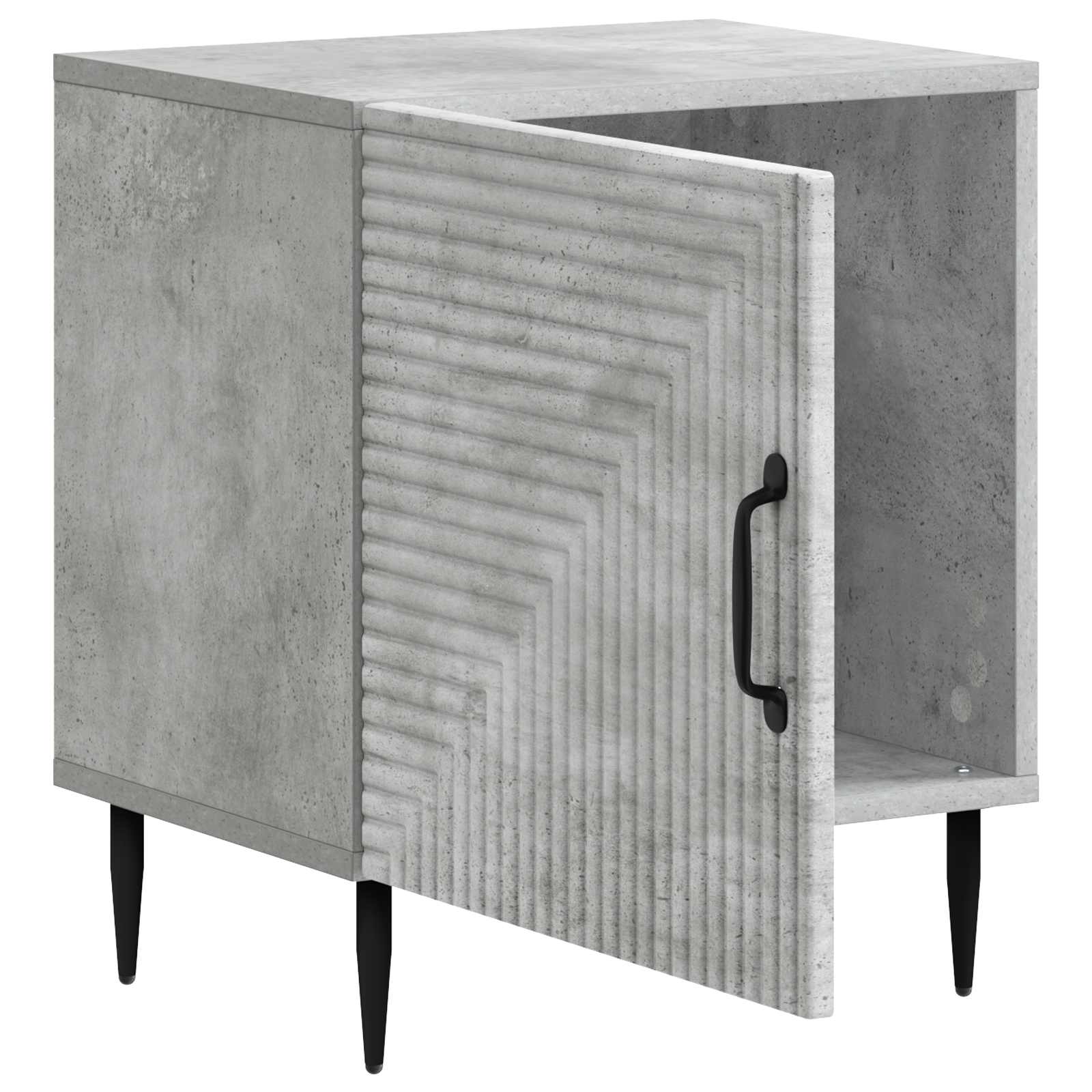 Cabinet de chevet 2 pcs Gris béton 43 x 34,5 x 50 cm - XIOS