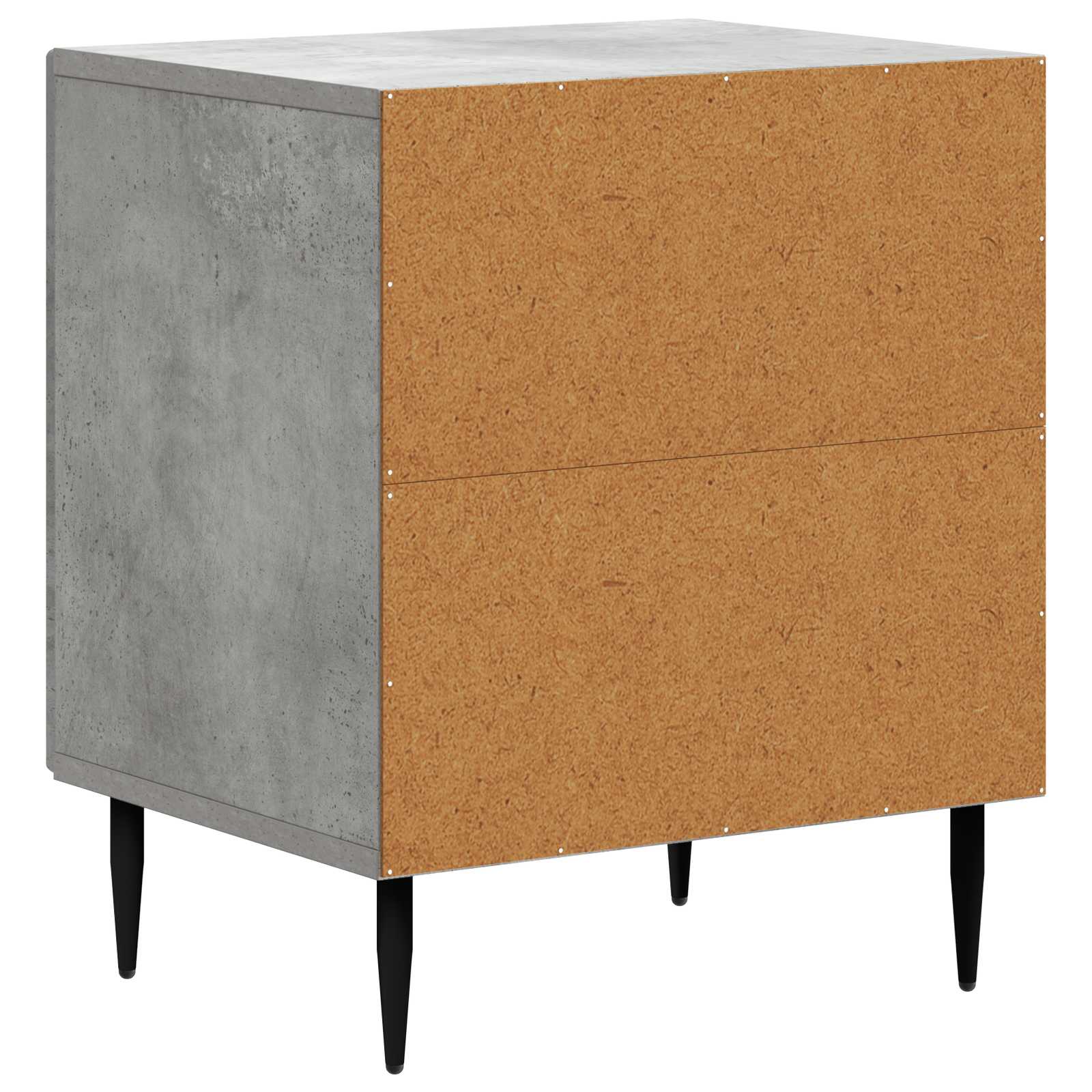 Cabinet de chevet 2 pcs Gris béton 43 x 34,5 x 50 cm - XIOS