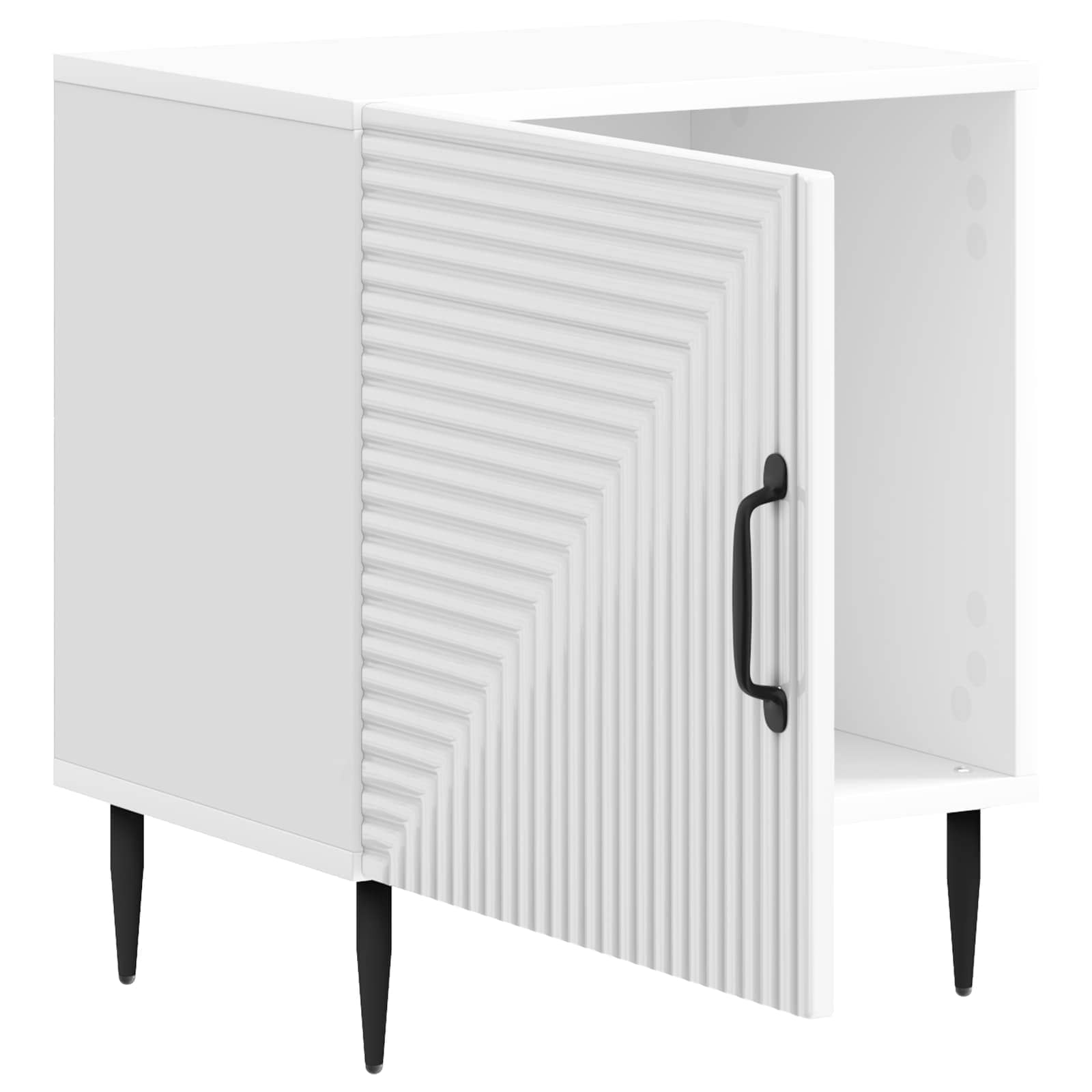 Cabinet de chevet 2 pcs Blanc brillant 43 x 34,5 x 50 cm - XIOS