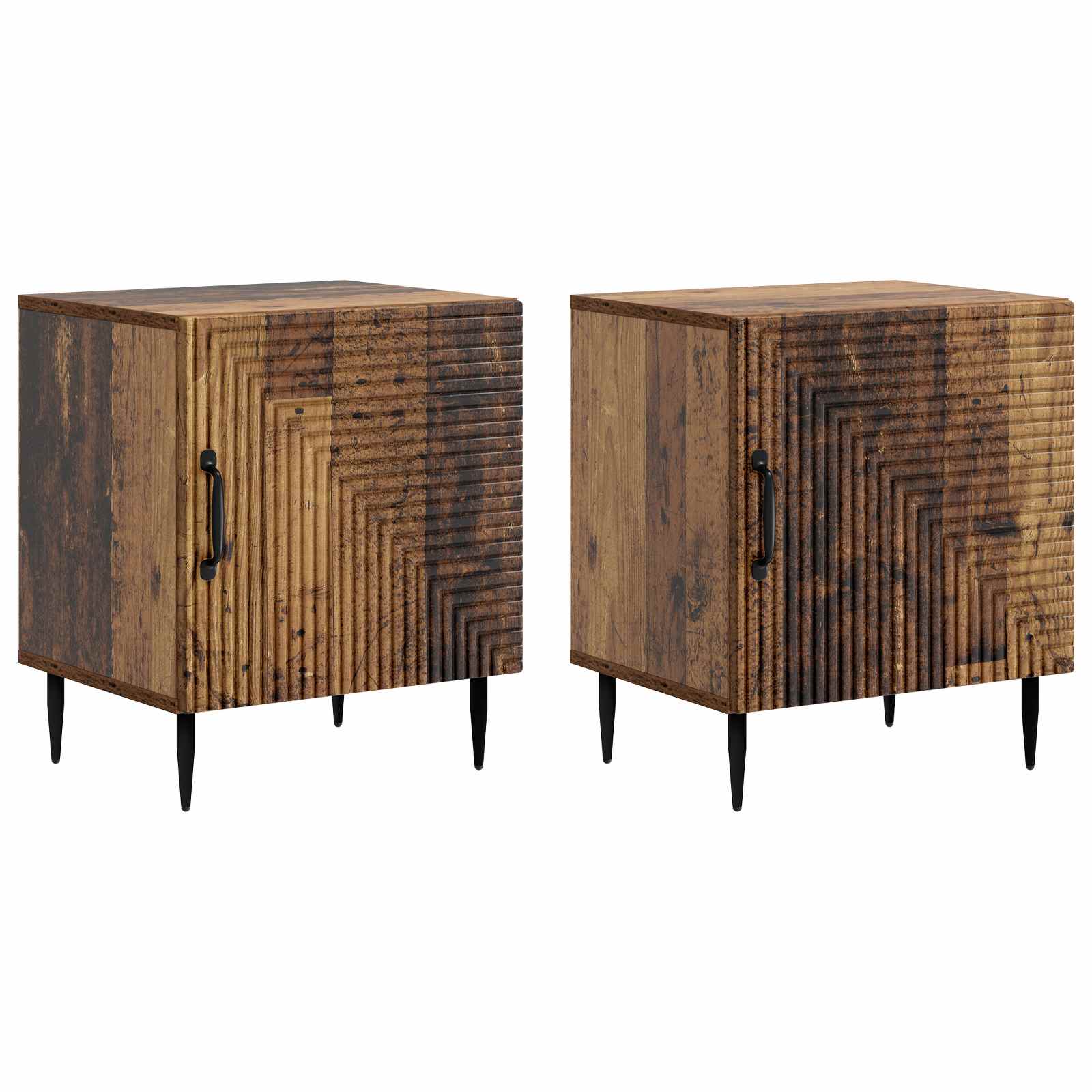 Cabinet de chevet 2 pcs Bois ancien 43 x 34,5 x 50 cm - XIOS