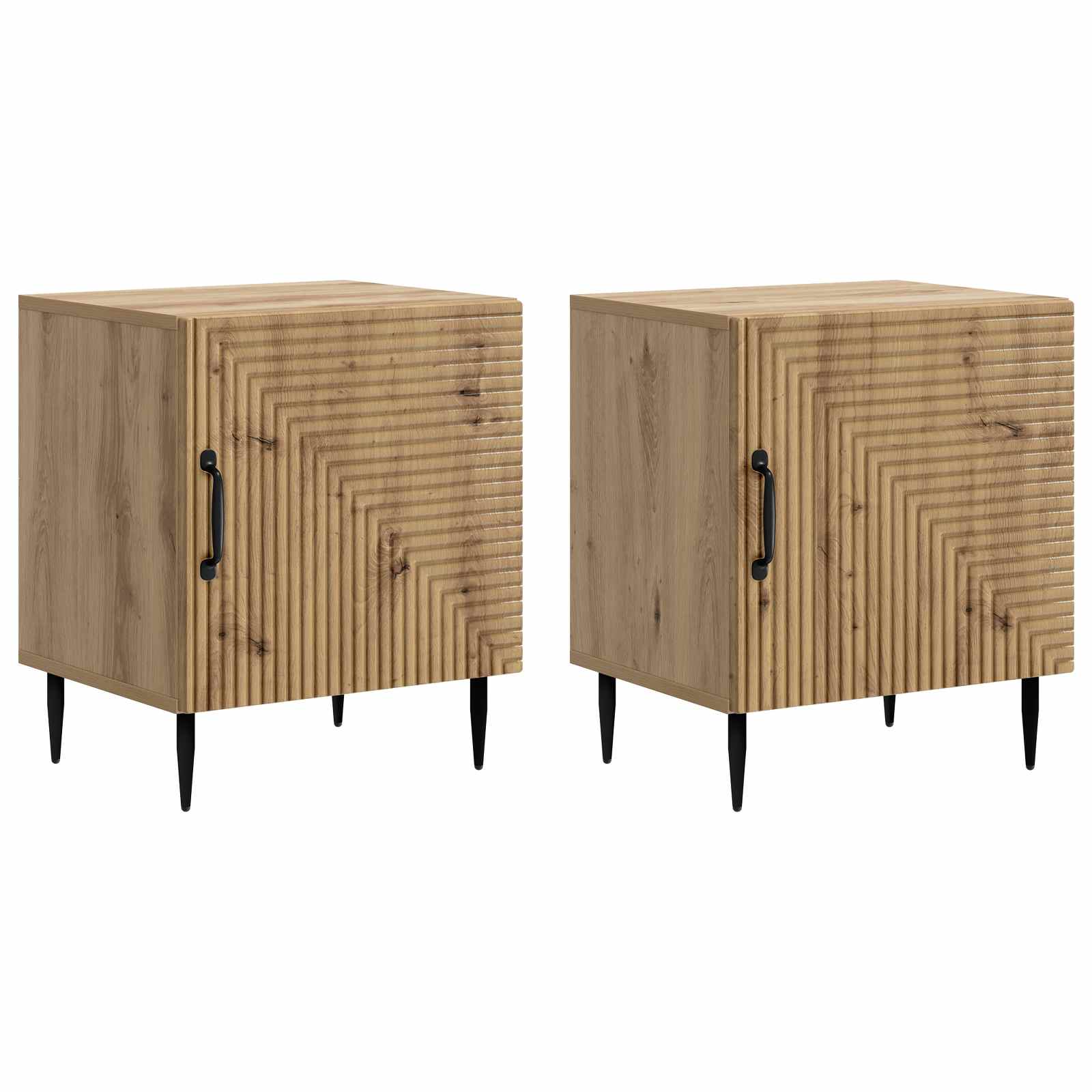 Cabinet de chevet 2 pcs Chêne artisanal 43 x 34,5 x 50 cm - XIOS