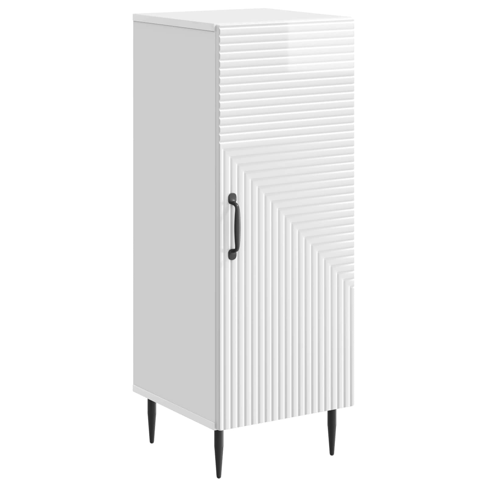 Buffet Blanc brillant 33 x 34,5 x 89,5 cm Bois d'ingénierie - XIOS