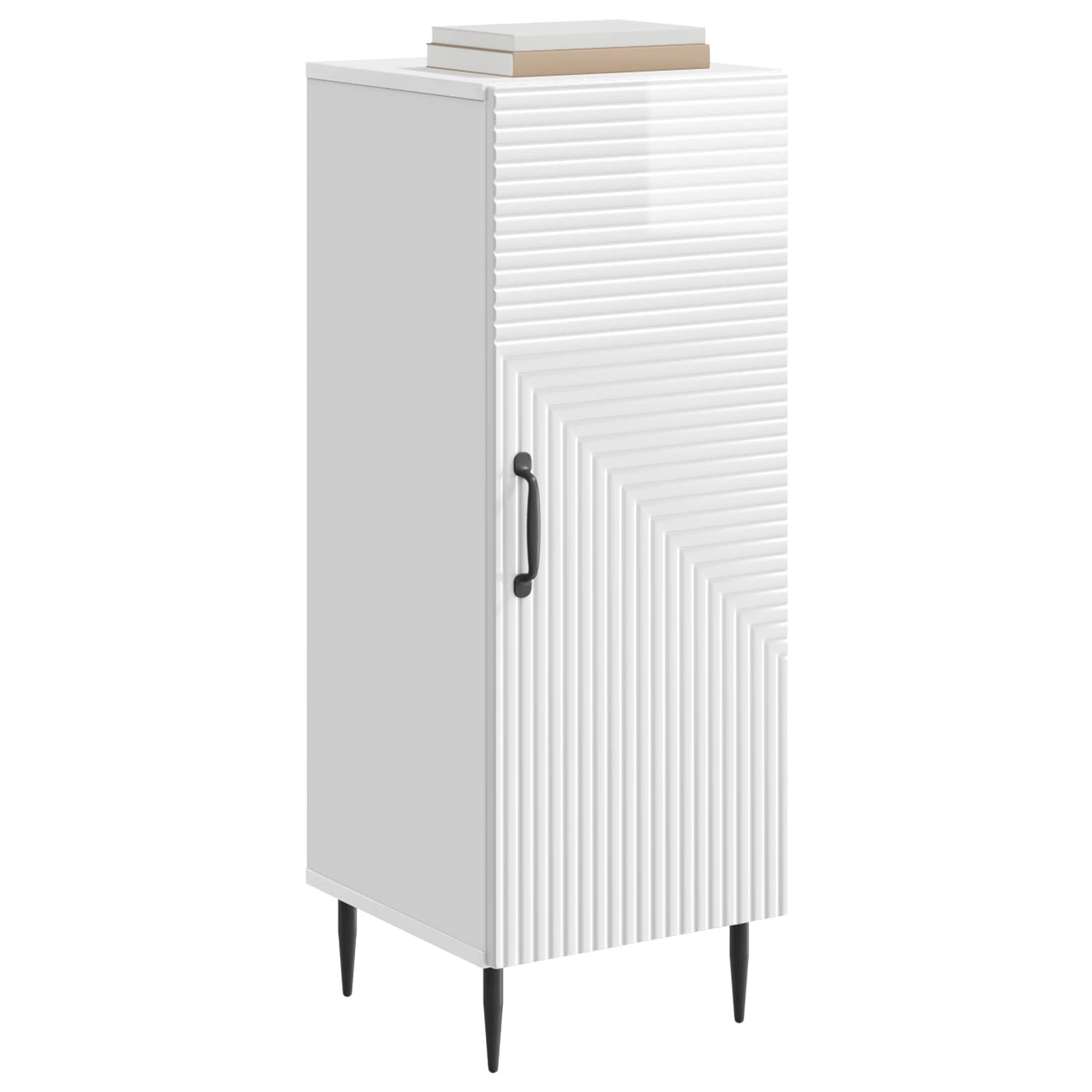 Buffet Blanc brillant 33 x 34,5 x 89,5 cm Bois d'ingénierie - XIOS