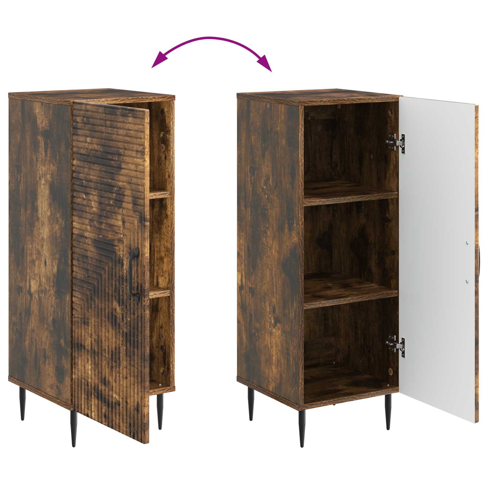 Buffet Chêne fumé 33 x 34,5 x 89,5 cm Bois d'ingénierie - XIOS