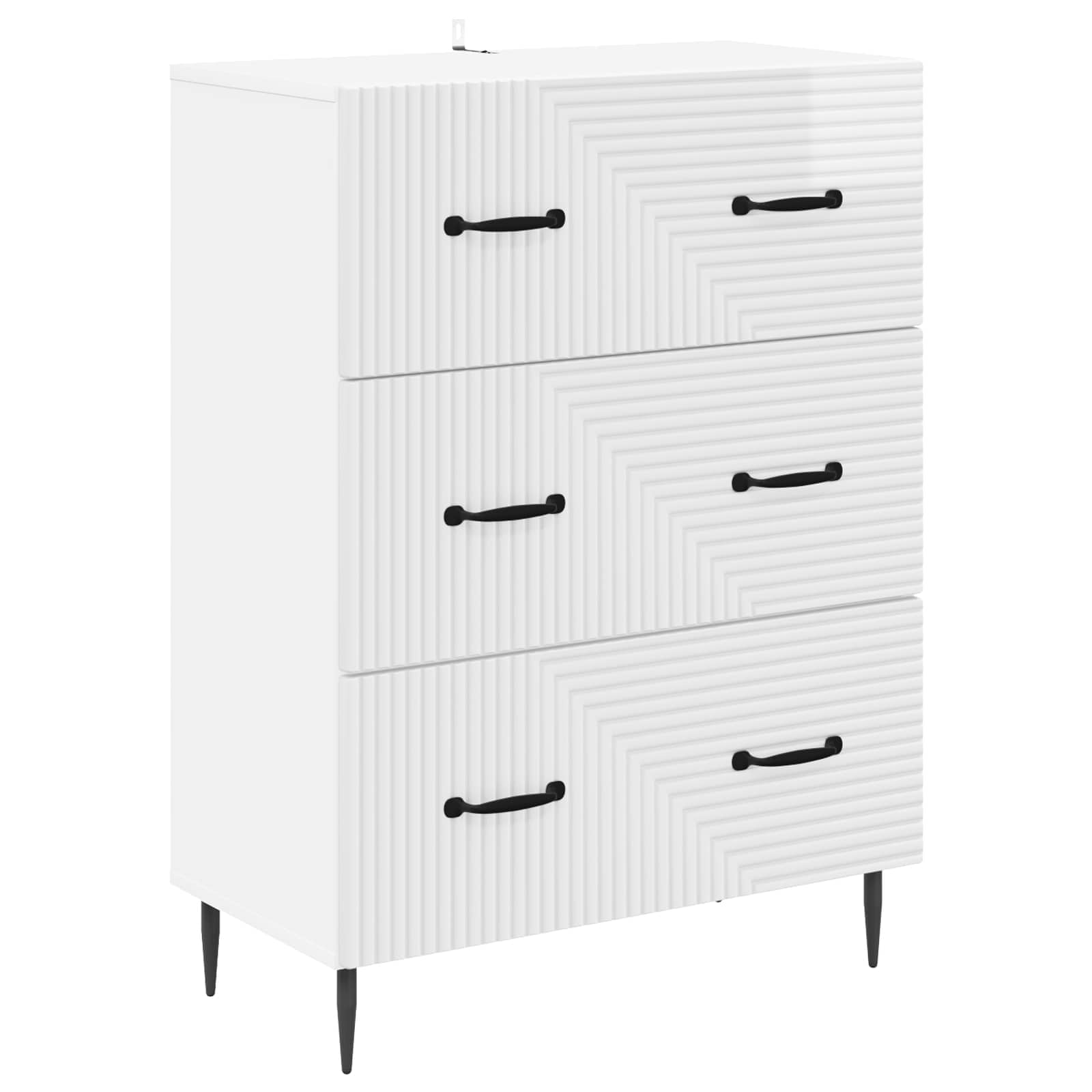 Armoire à tiroirs Blanc brillant 66 x 34,5 x 89,5 cm - XIOS