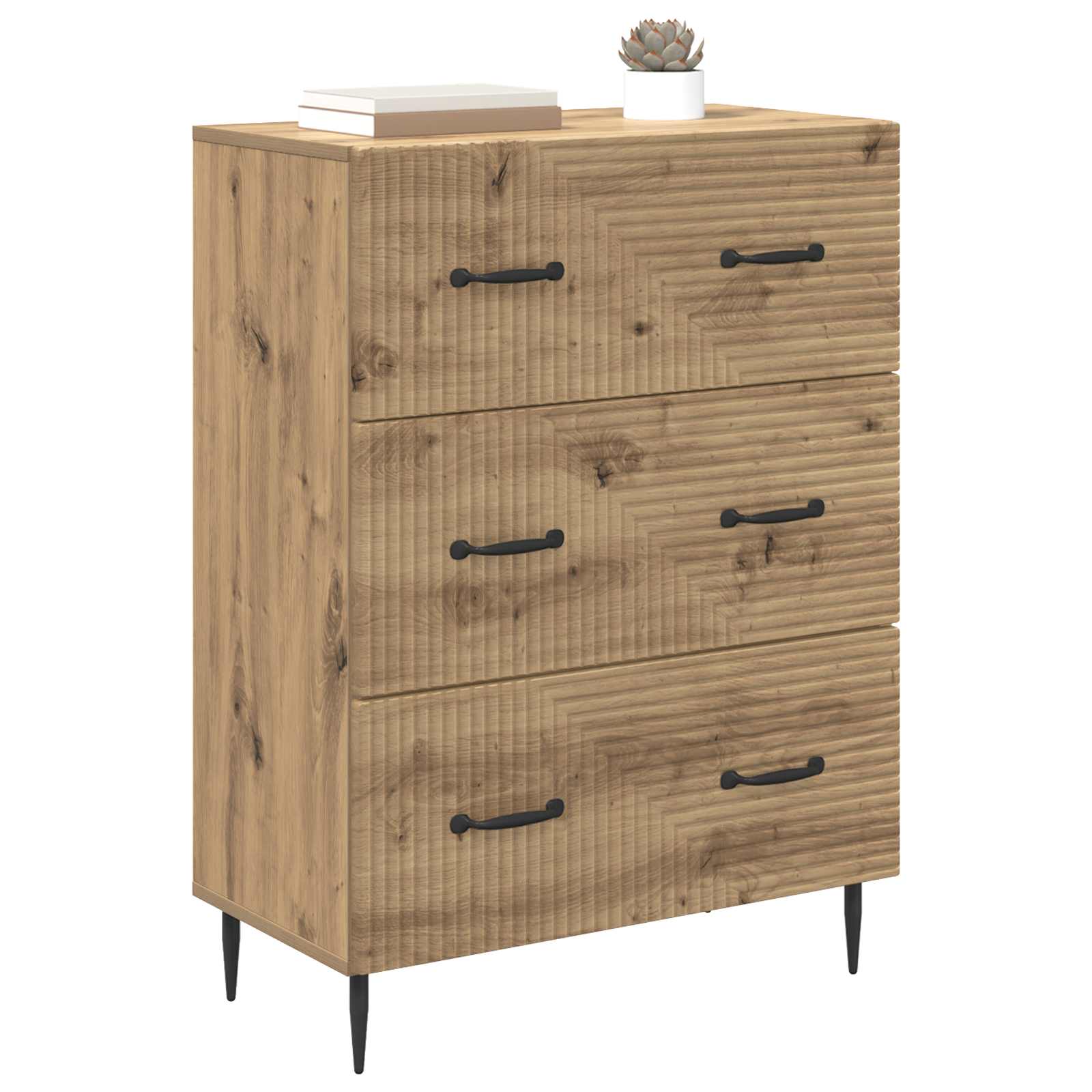 Armoire à tiroirs Chêne artisanal 66 x 34,5 x 89,5 cm - XIOS