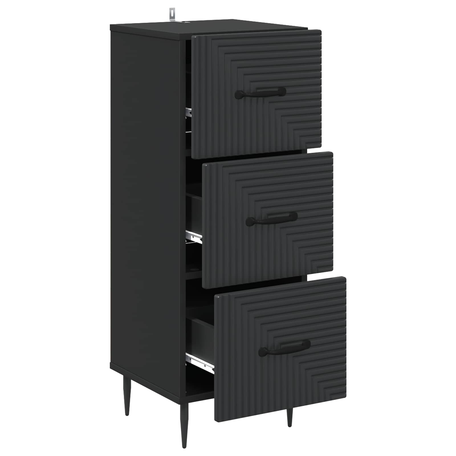 Armoire à tiroirs Noir 33 x 34,5 x 89,5 cm Bois d'ingénierie - XIOS