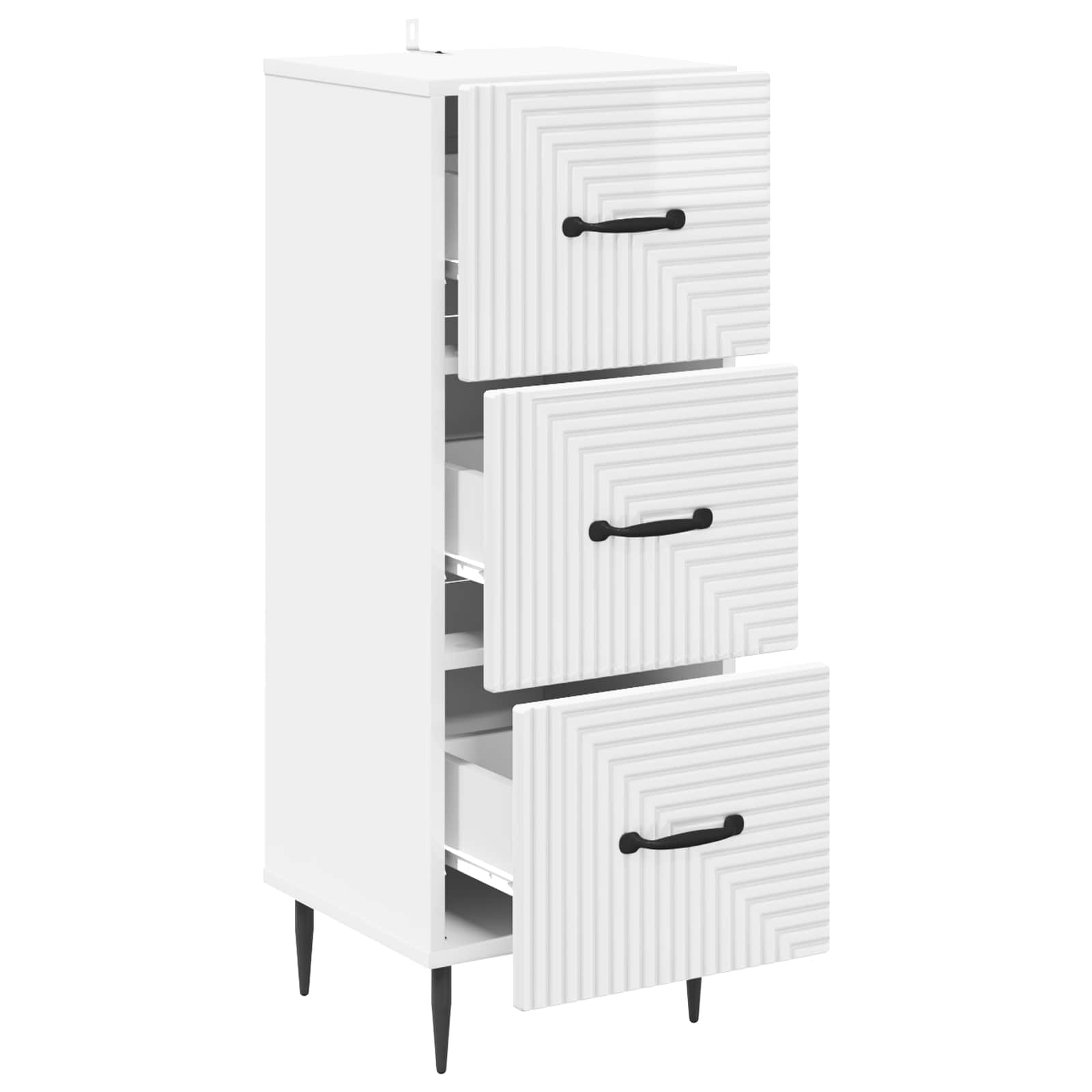 Armoire à tiroirs Blanc brillant 33 x 34,5 x 89,5 cm - XIOS
