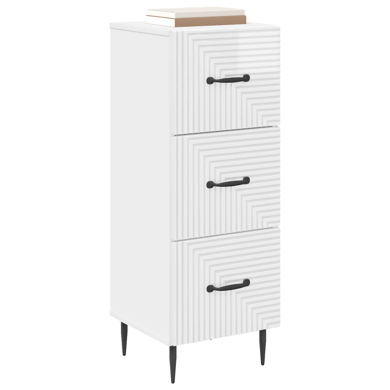 Armoire à tiroirs Blanc brillant 33 x 34,5 x 89,5 cm - XIOS