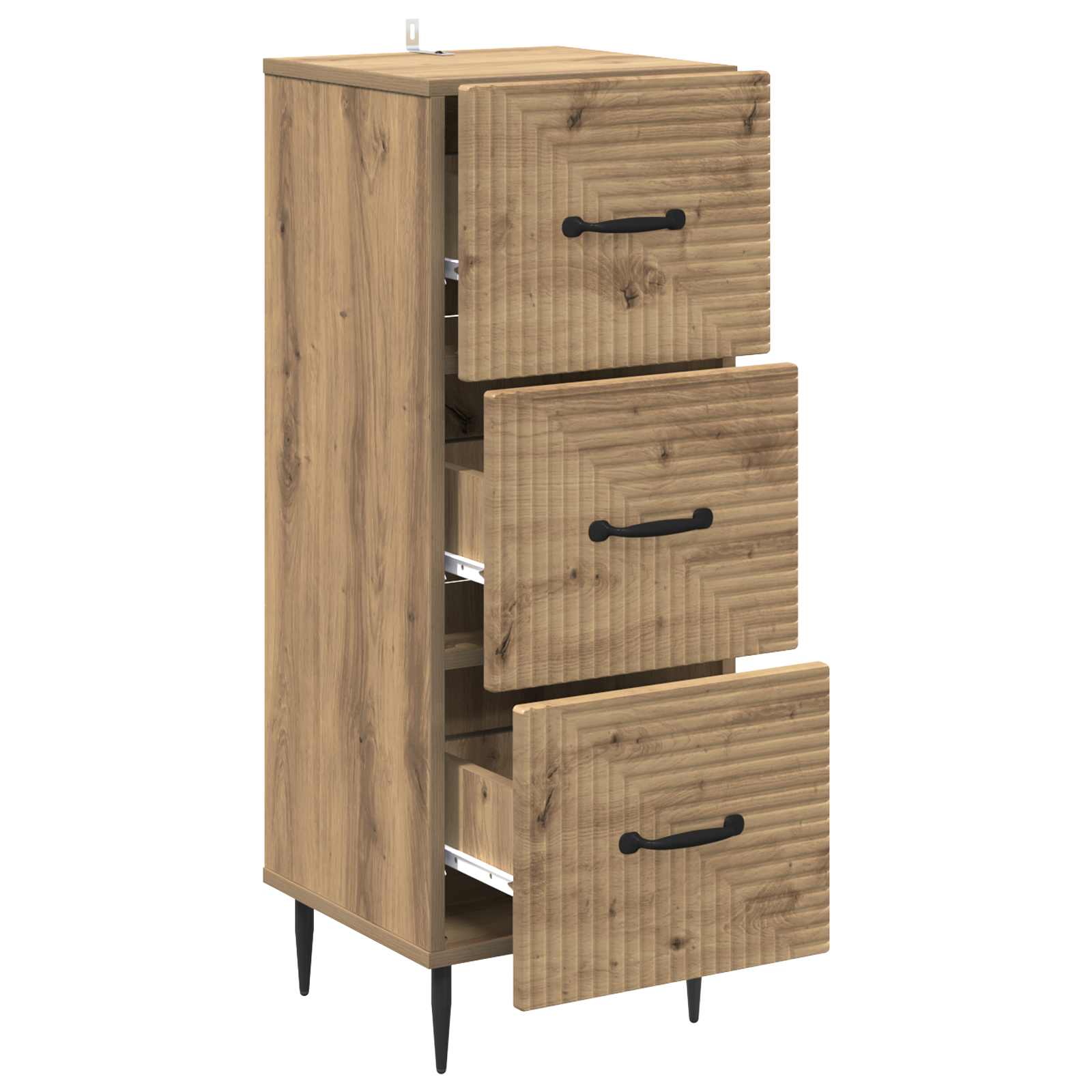 Armoire à tiroirs Chêne artisanal 33 x 34,5 x 89,5 cm - XIOS