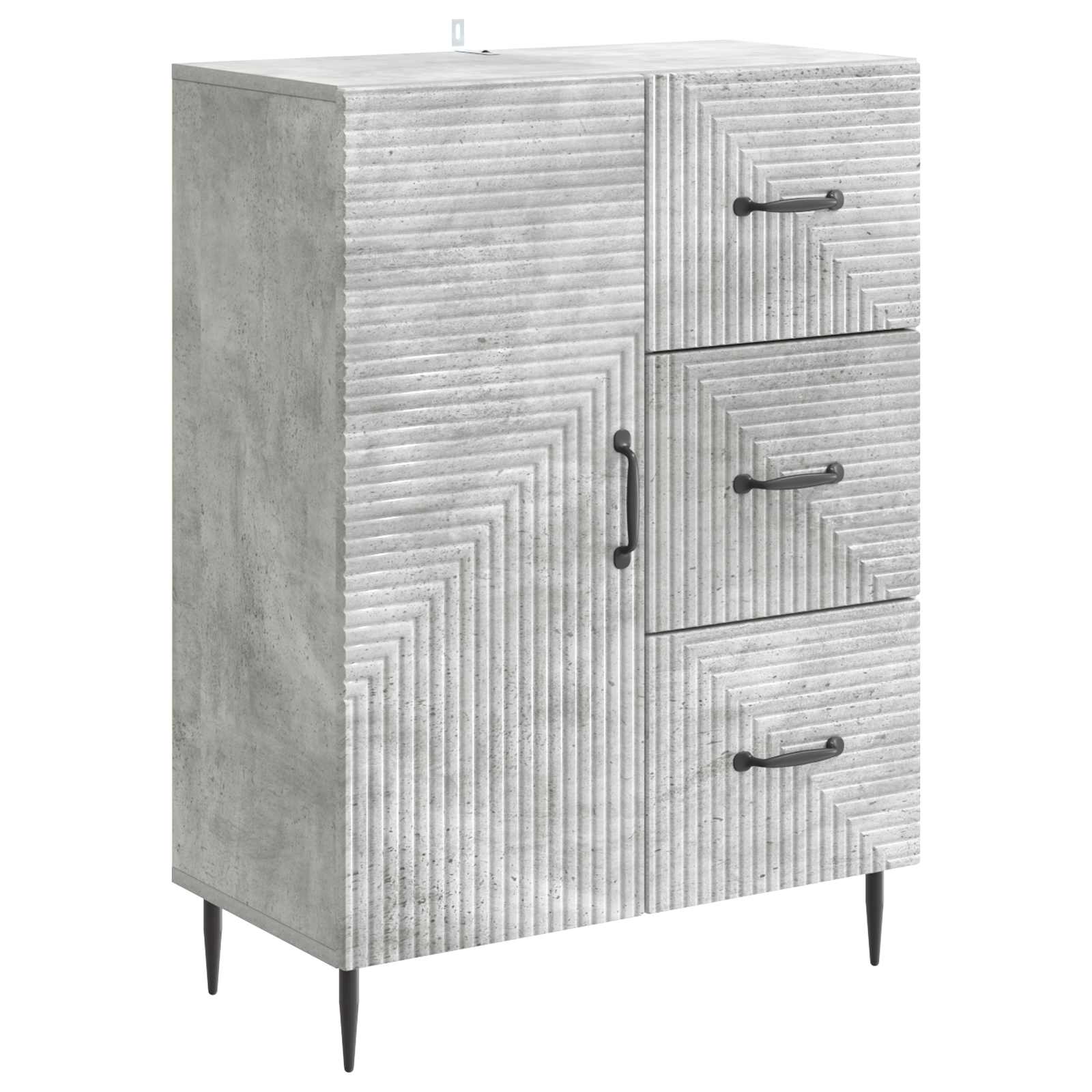 Buffet Gris béton 66 x 34,5 x 89,5 cm Bois d'ingénierie - XIOS