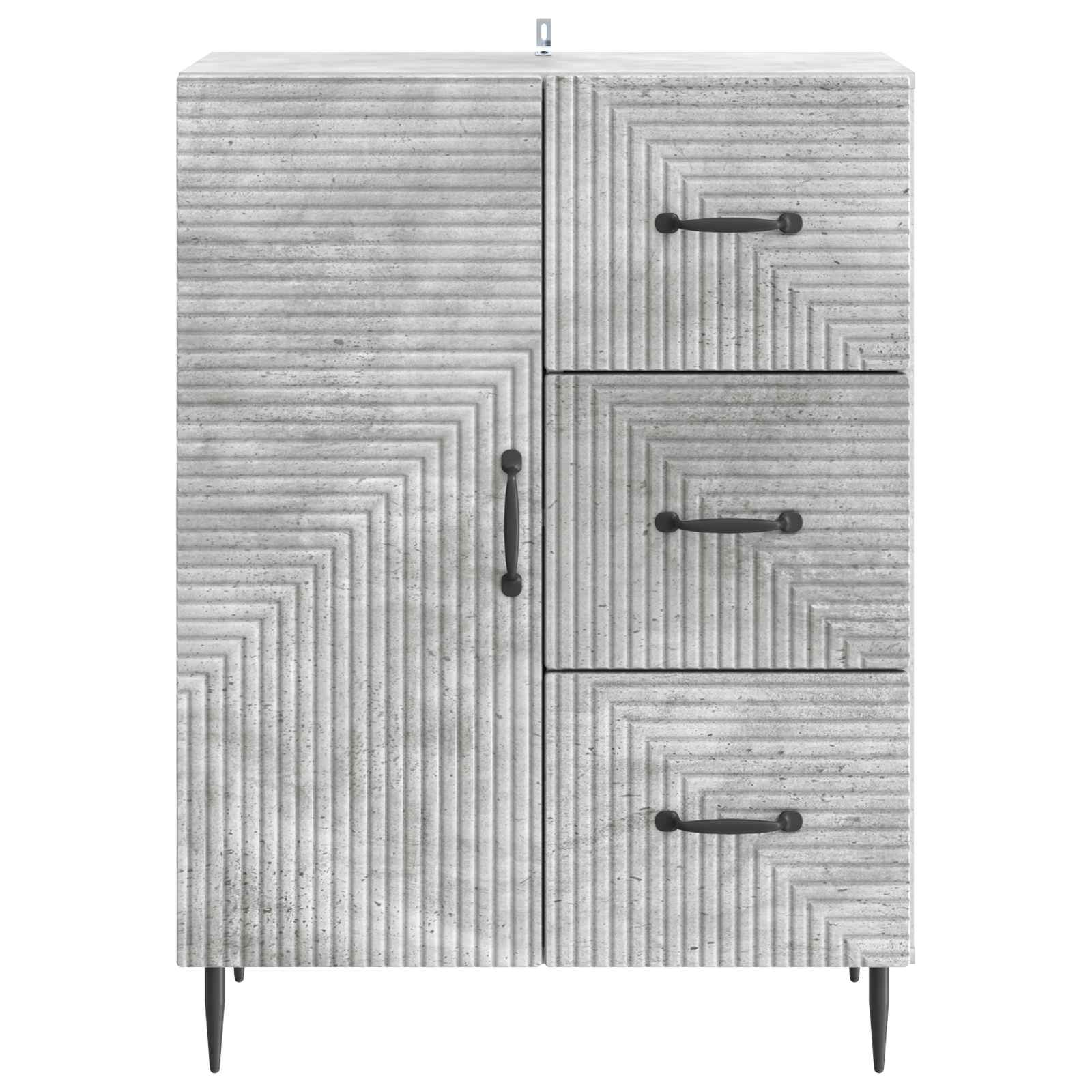 Buffet Gris béton 66 x 34,5 x 89,5 cm Bois d'ingénierie - XIOS