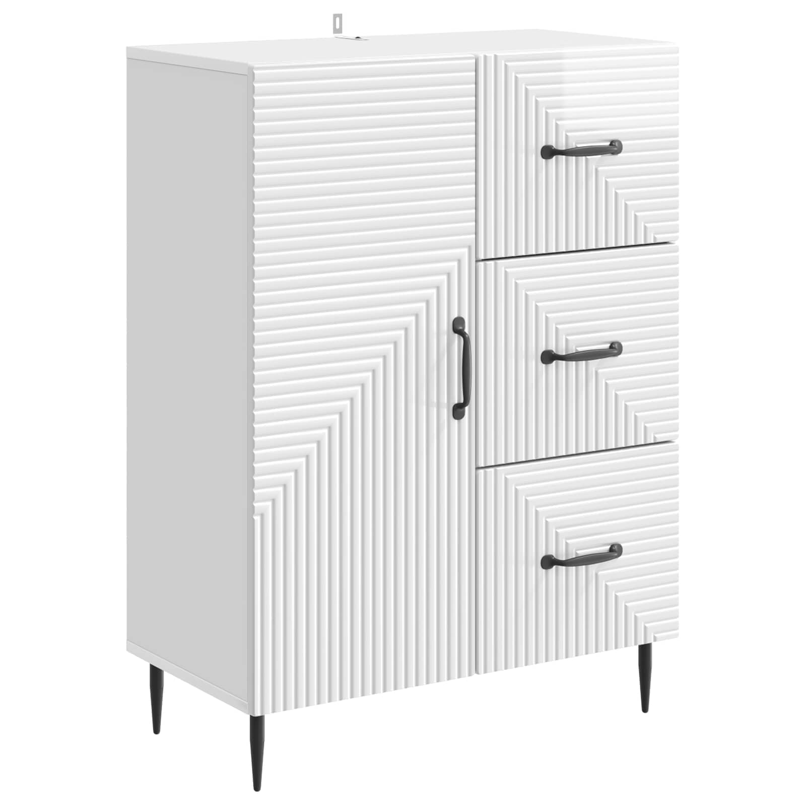 Buffet Blanc brillant 66 x 34,5 x 89,5 cm Bois d'ingénierie - XIOS
