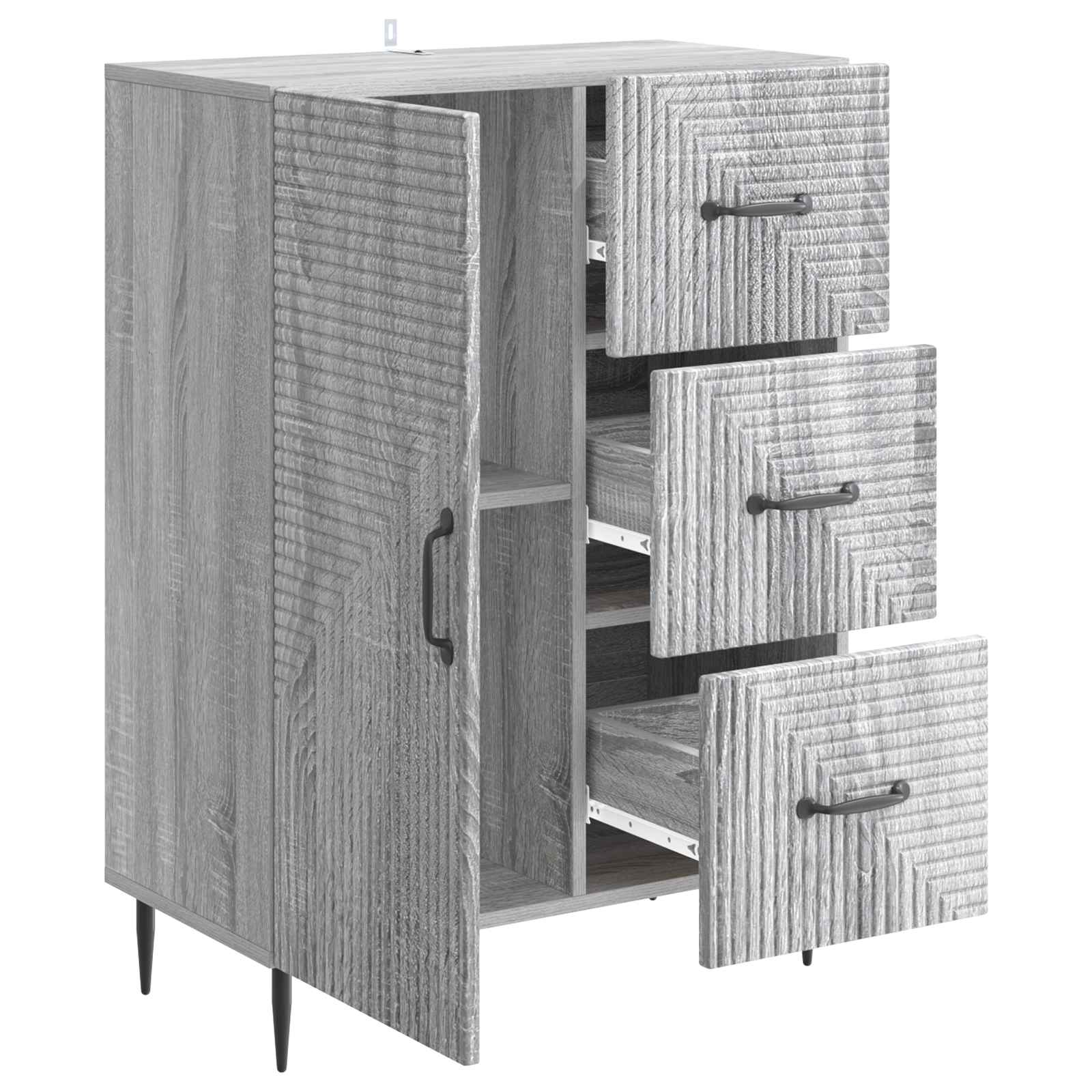 Buffet Sonoma gris 66 x 34,5 x 89,5 cm Bois d'ingénierie - XIOS