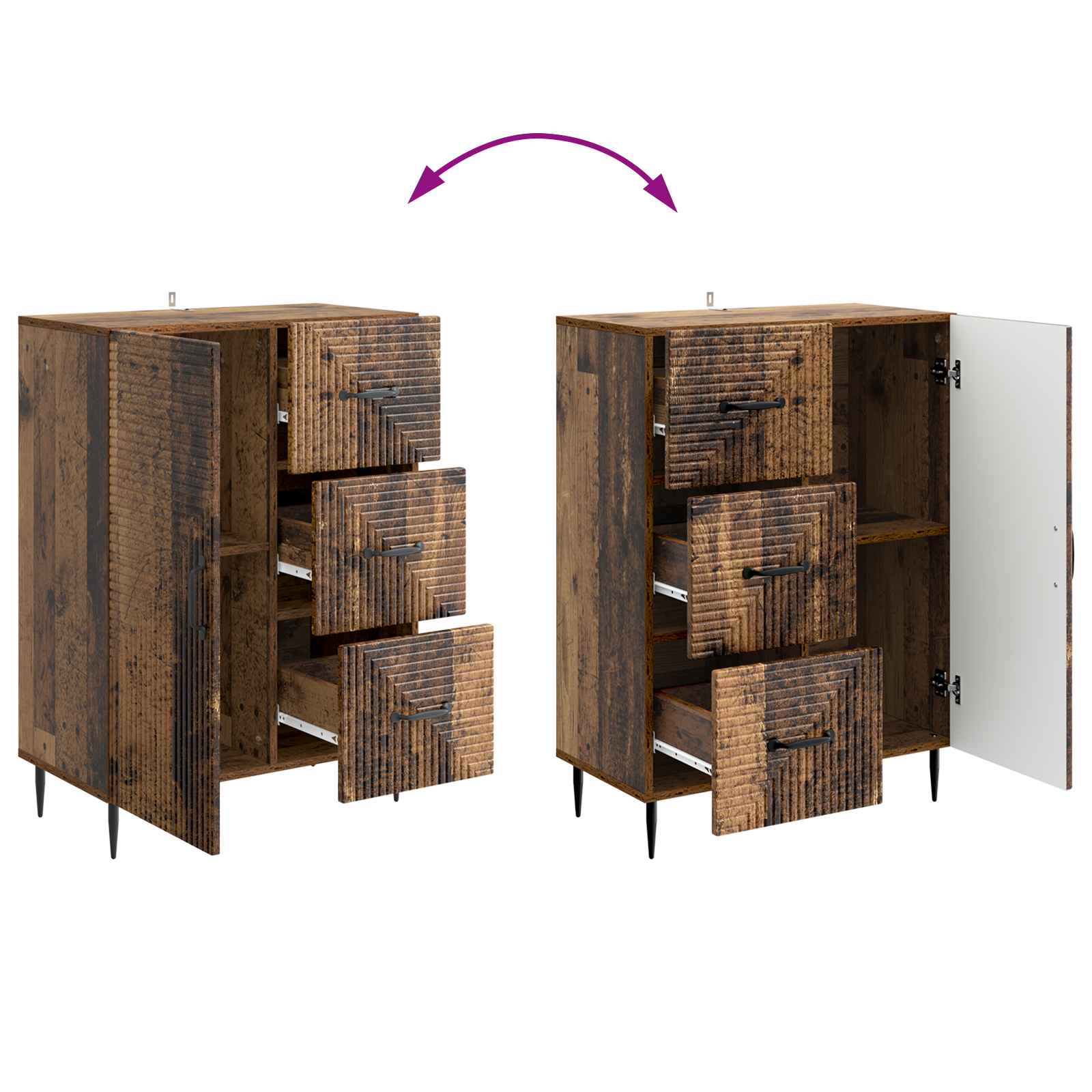 Buffet Bois ancien 66 x 34,5 x 89,5 cm Bois d'ingénierie - XIOS
