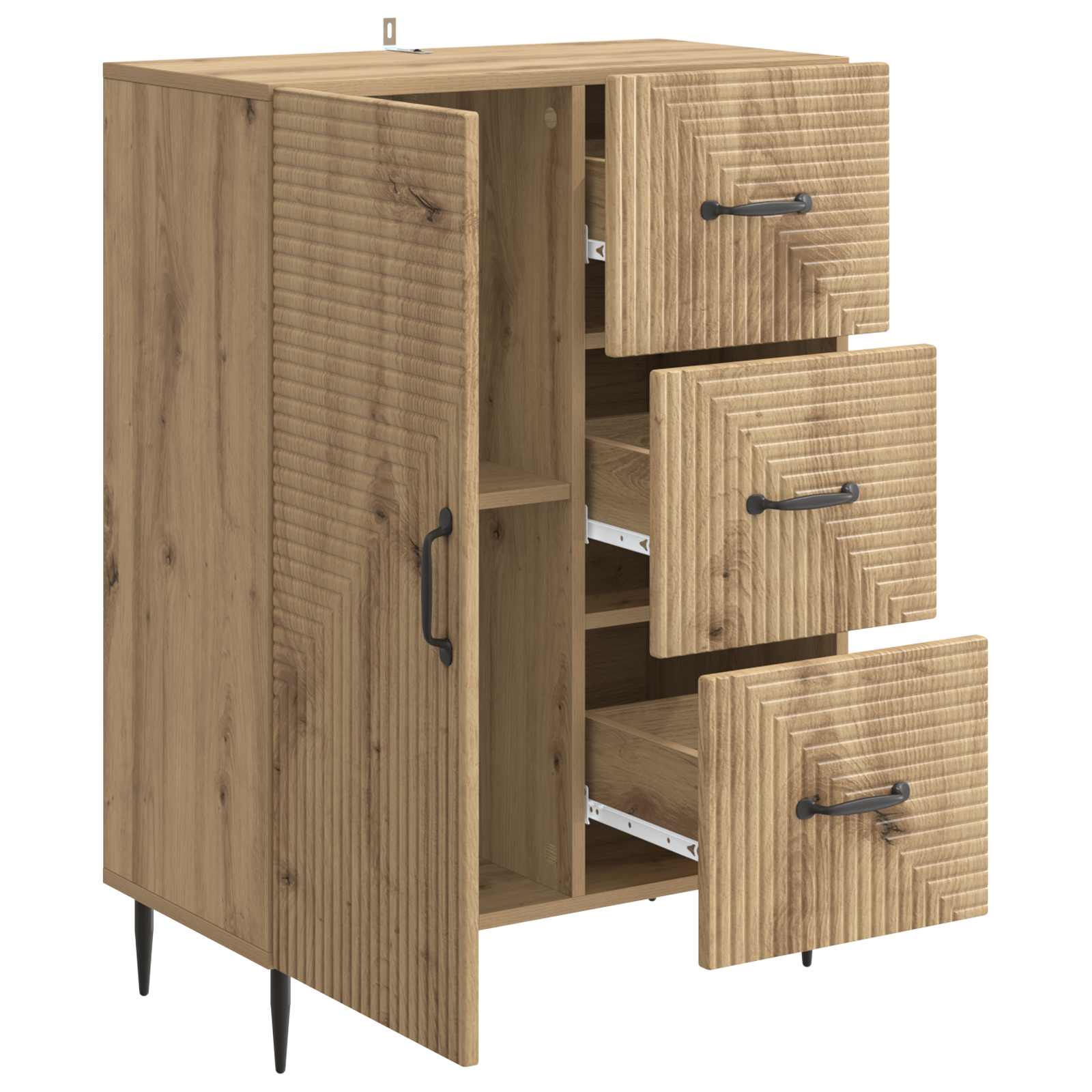 Buffet Chêne artisanal 66 x 34,5 x 89,5 cm Bois d'ingénierie - XIOS