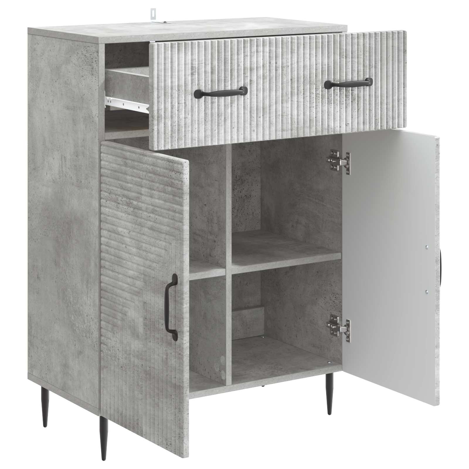 Buffet Gris béton 66 x 34,5 x 89,5 cm Bois d'ingénierie - XIOS
