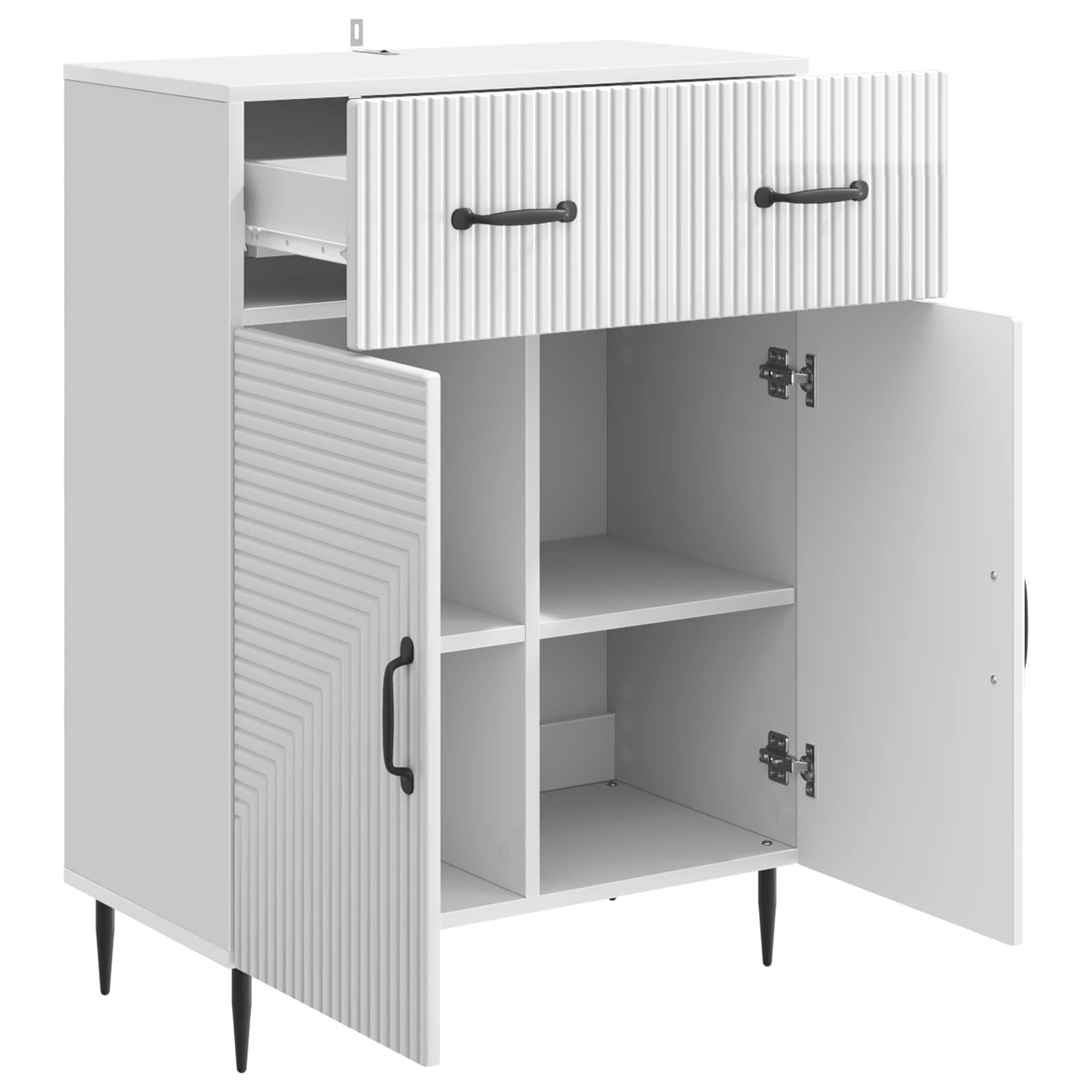 Buffet Blanc brillant 66 x 34,5 x 89,5 cm Bois d'ingénierie - XIOS