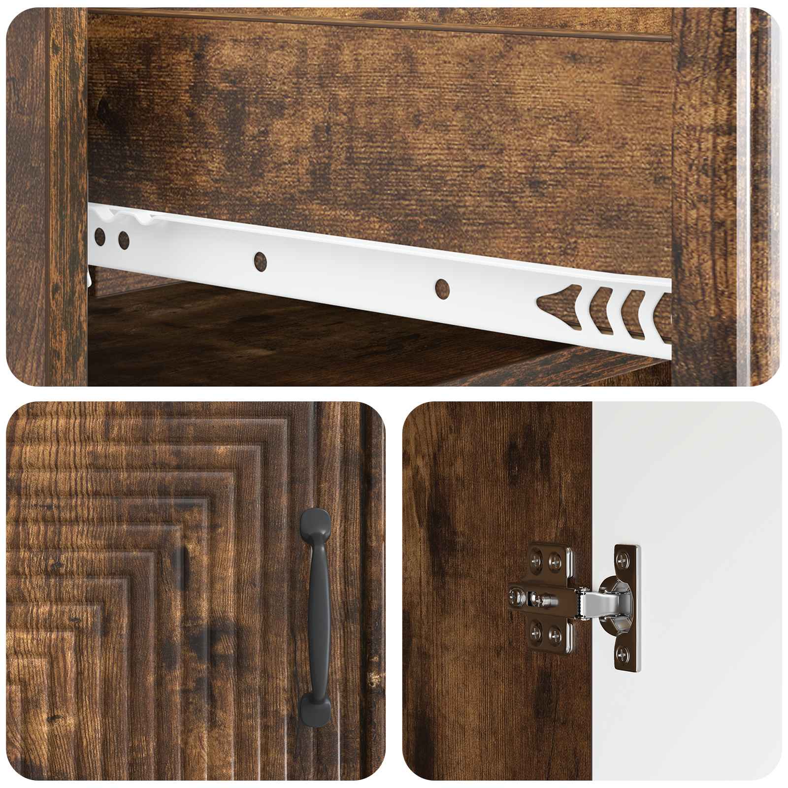 Buffet Chêne fumé 66 x 34,5 x 89,5 cm Bois d'ingénierie - XIOS