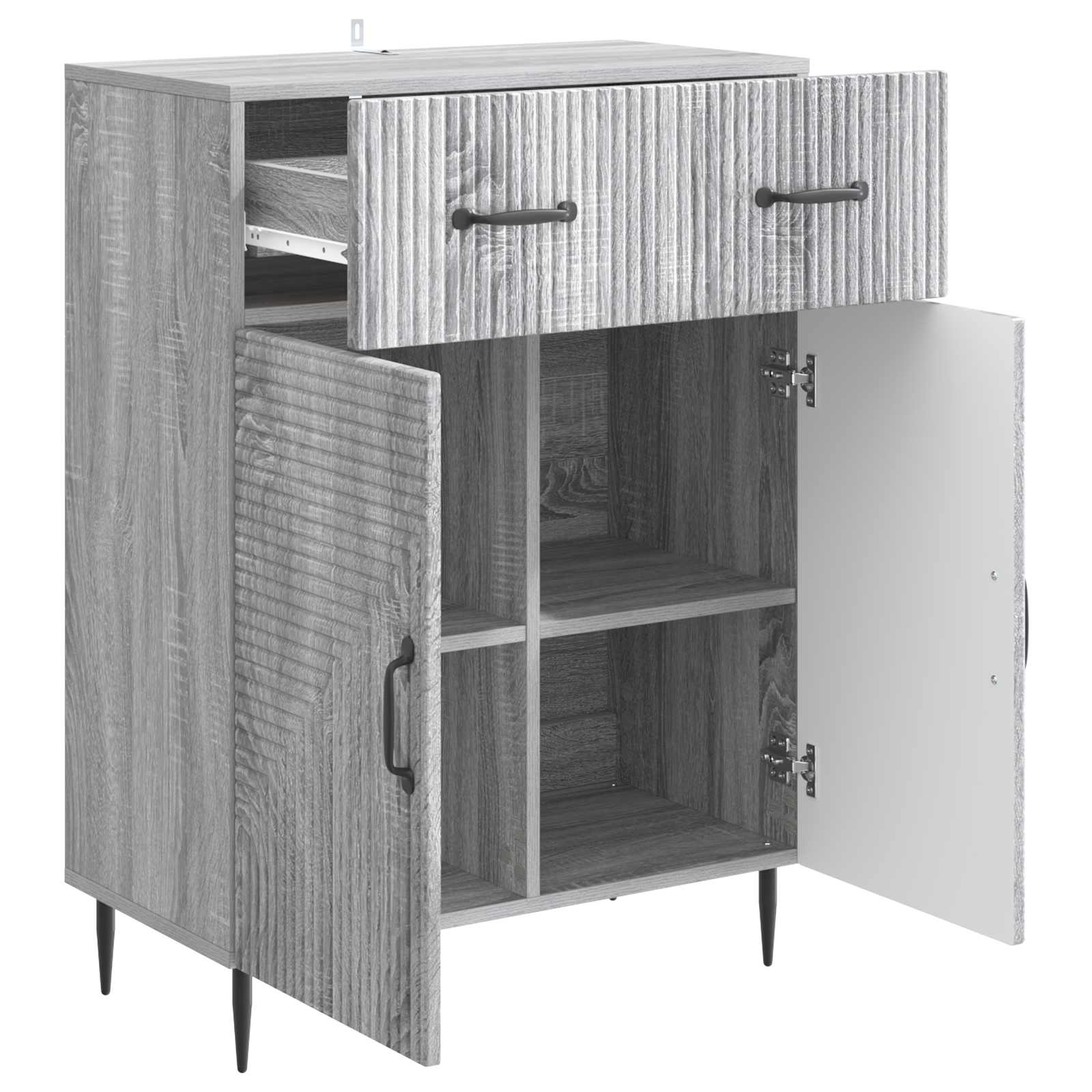 Buffet Sonoma gris 66 x 34,5 x 89,5 cm Bois d'ingénierie - XIOS