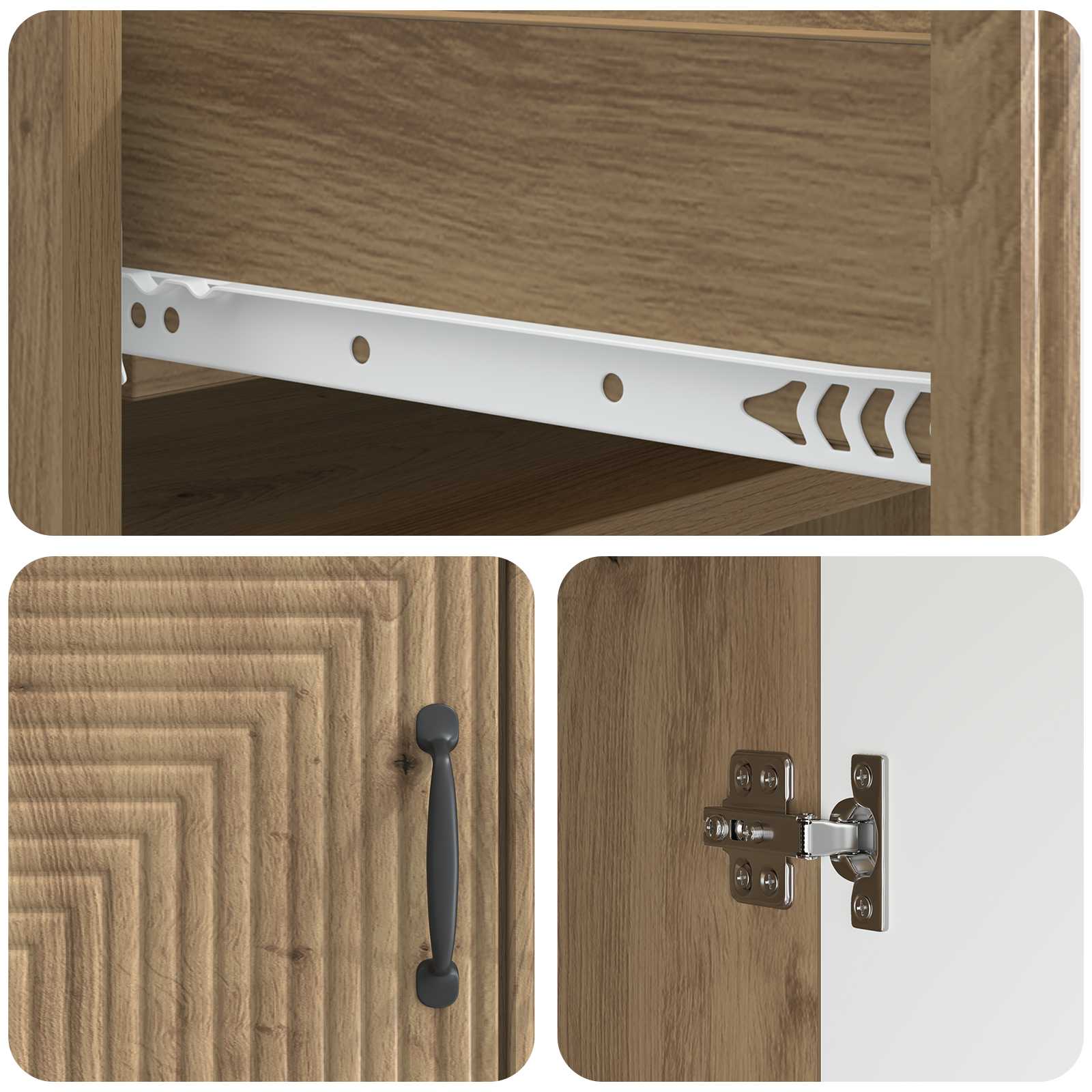 Buffet Chêne artisanal 66 x 34,5 x 89,5 cm Bois d'ingénierie - XIOS