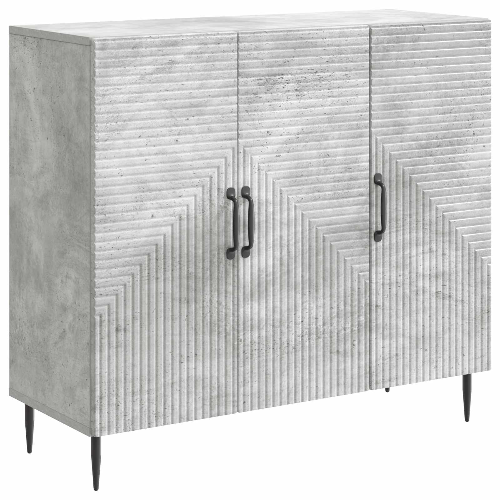Buffet Gris béton 89 x 34,5 x 80 cm Bois d'ingénierie - XIOS