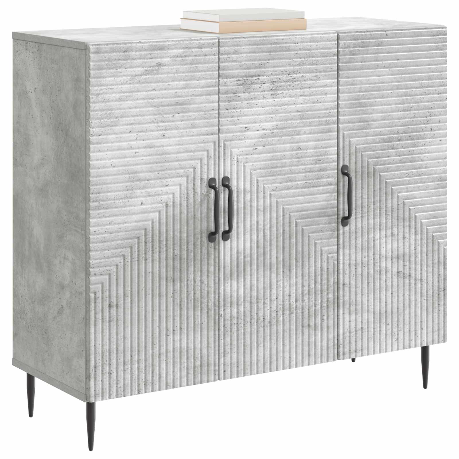 Buffet Gris béton 89 x 34,5 x 80 cm Bois d'ingénierie - XIOS