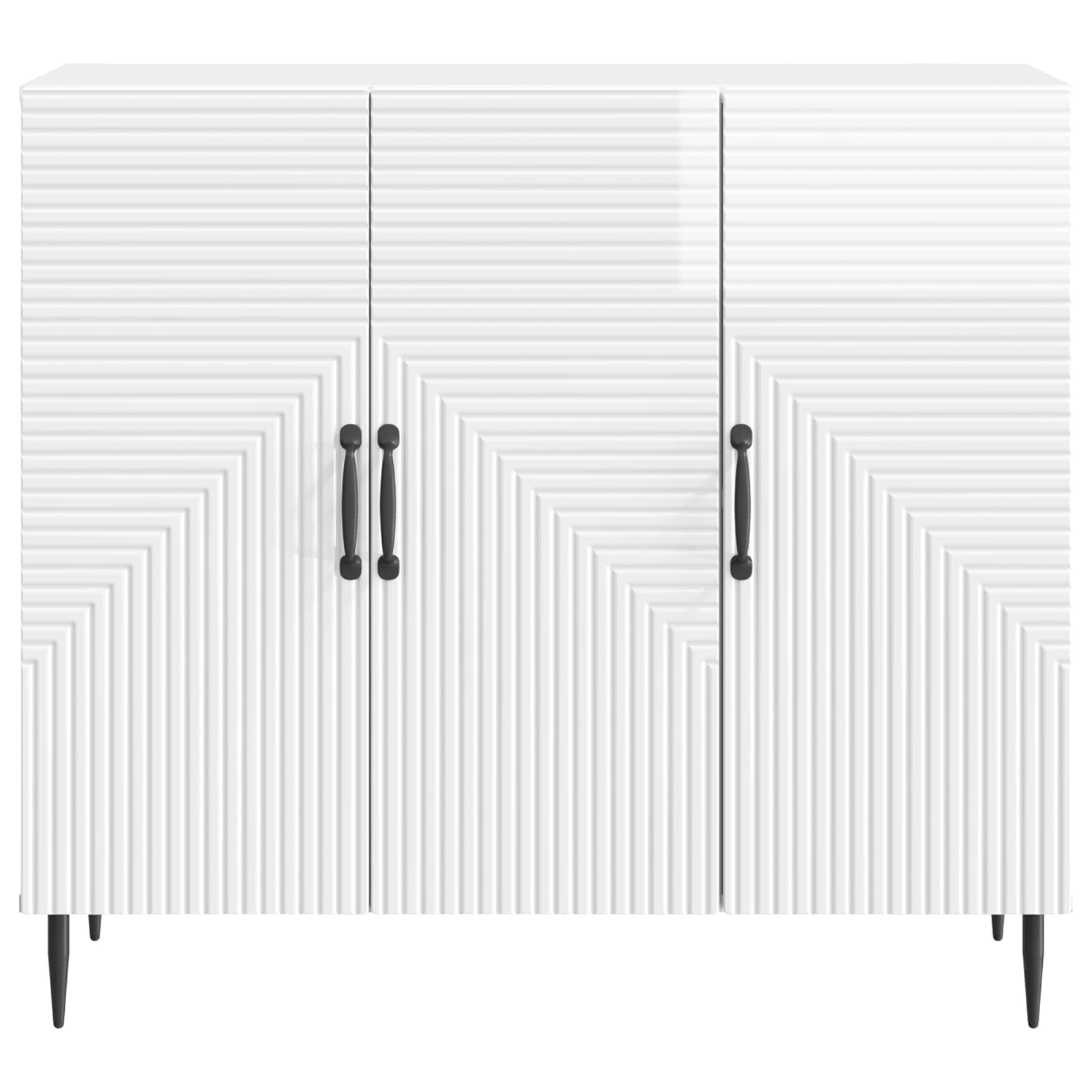 Buffet Blanc brillant 89 x 34,5 x 80 cm Bois d'ingénierie - XIOS