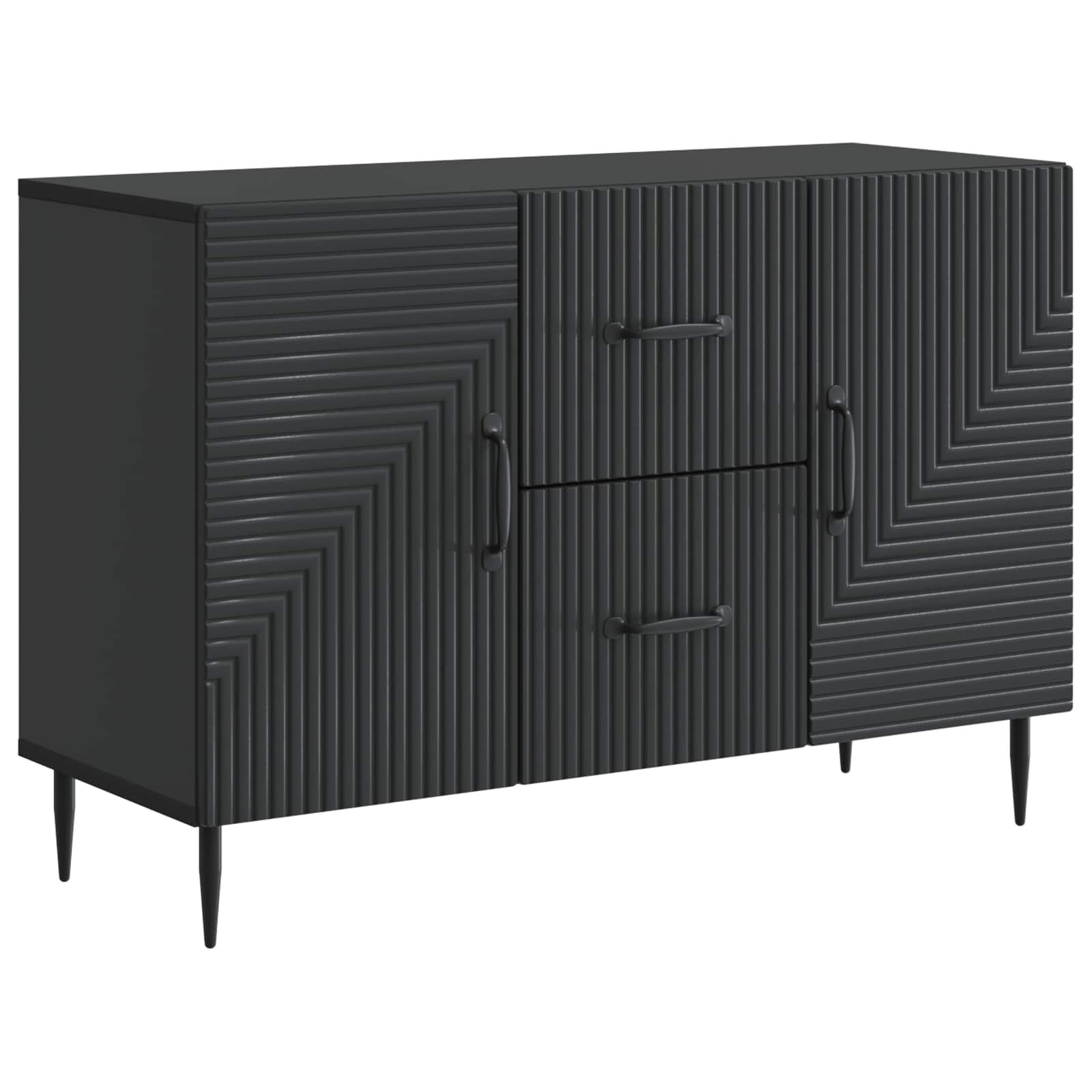 Buffet avec tiroir Noir 89 x 34,5 x 60 cm Bois d'ingénierie - XIOS