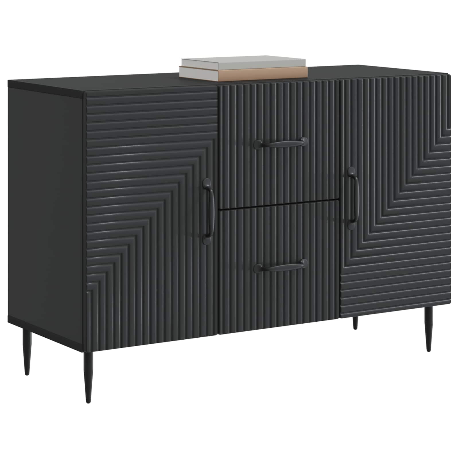Buffet avec tiroir Noir 89 x 34,5 x 60 cm Bois d'ingénierie - XIOS