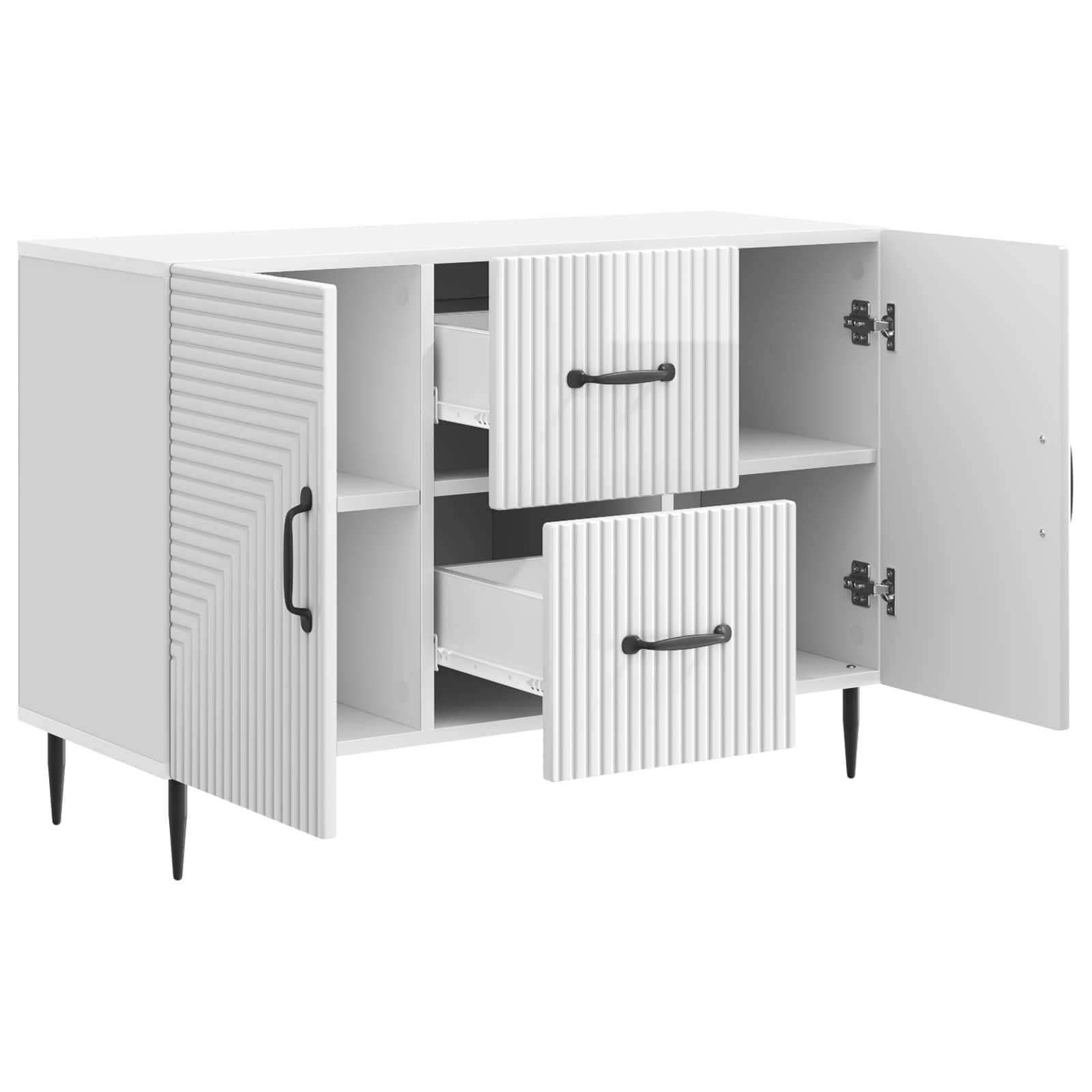 Buffet Blanc brillant 89 x 34,5 x 60 cm Bois d'ingénierie - XIOS