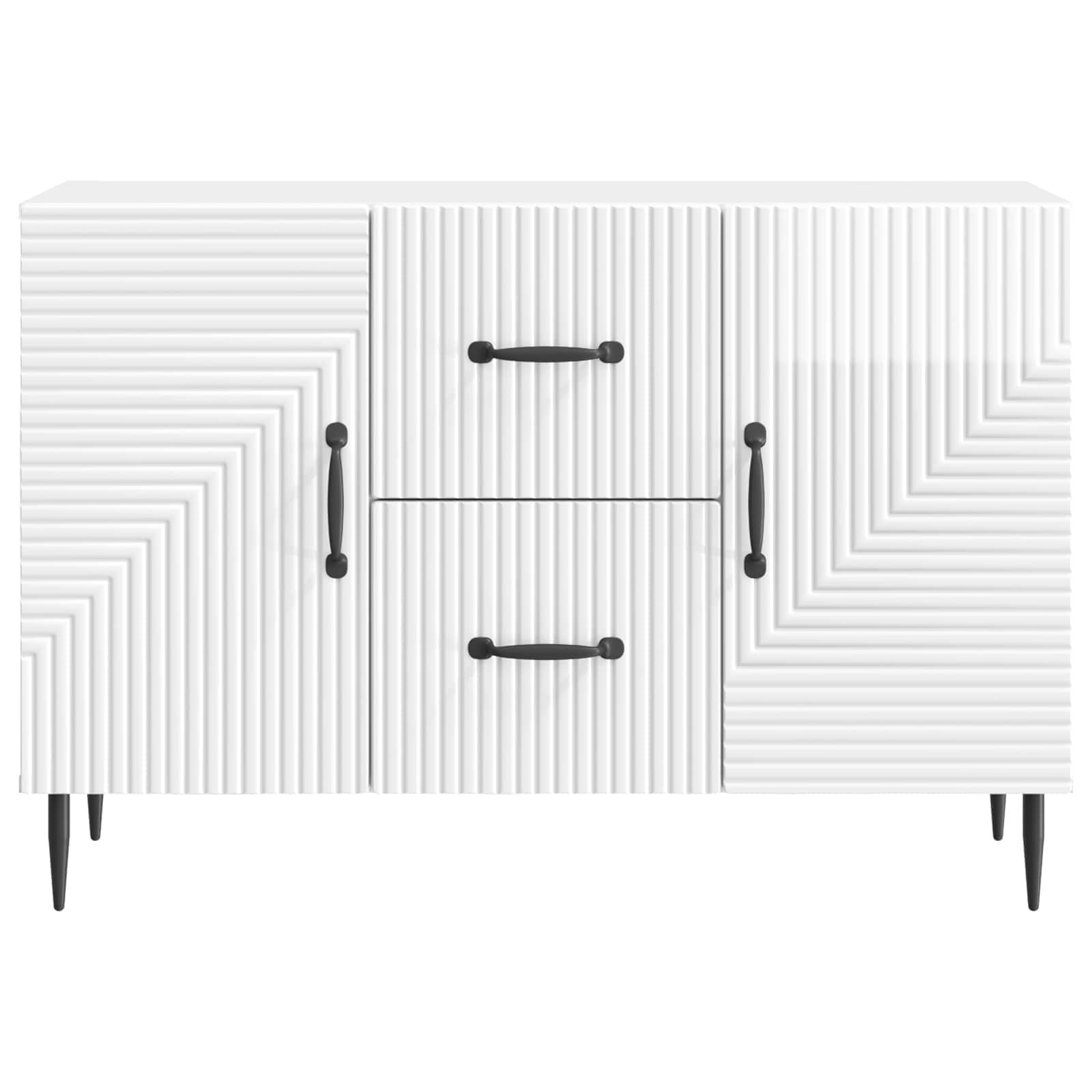 Buffet Blanc brillant 89 x 34,5 x 60 cm Bois d'ingénierie - XIOS