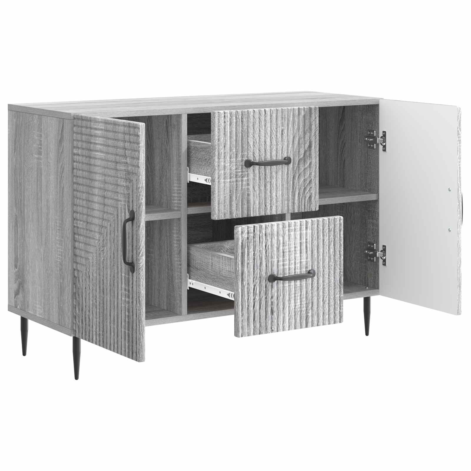 Buffet Sonoma gris 89 x 34,5 x 60 cm Bois d'ingénierie - XIOS