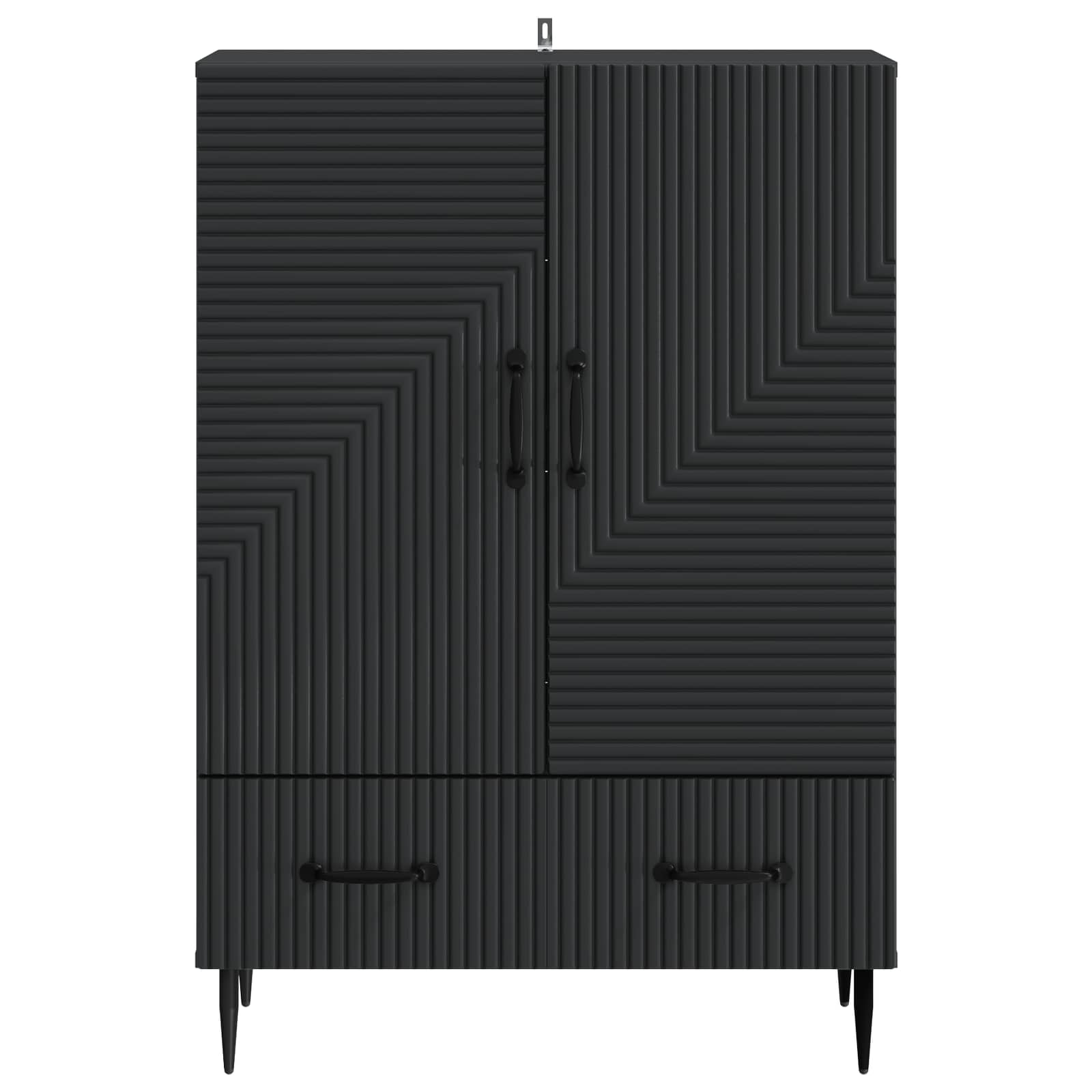 Buffet avec tiroir Noir 66 x 34,5 x 95 cm Bois d'ingénierie - XIOS