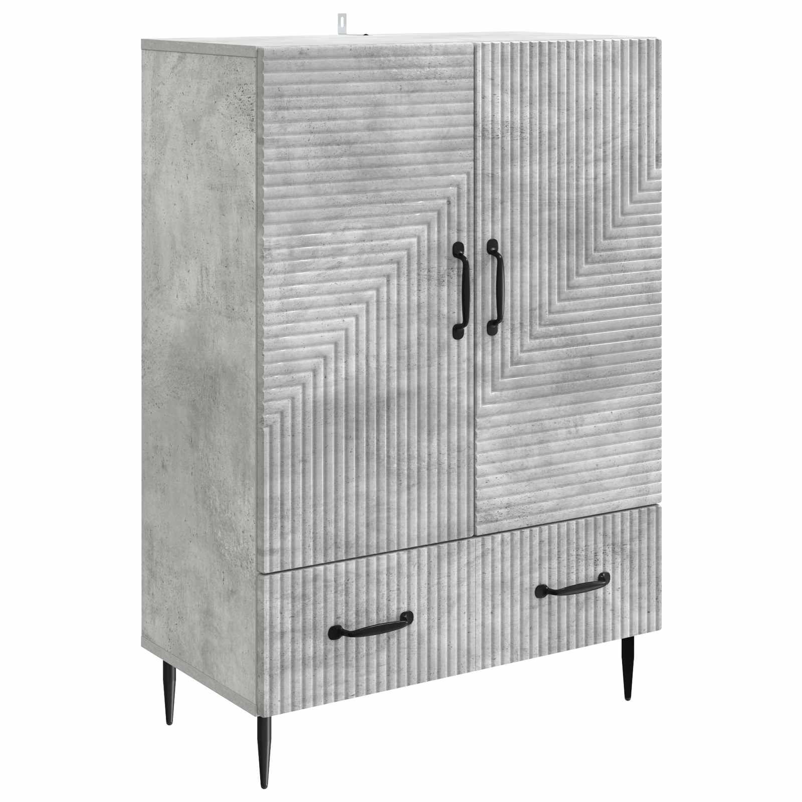 Buffet Gris béton 66 x 34,5 x 95 cm Bois d'ingénierie - XIOS