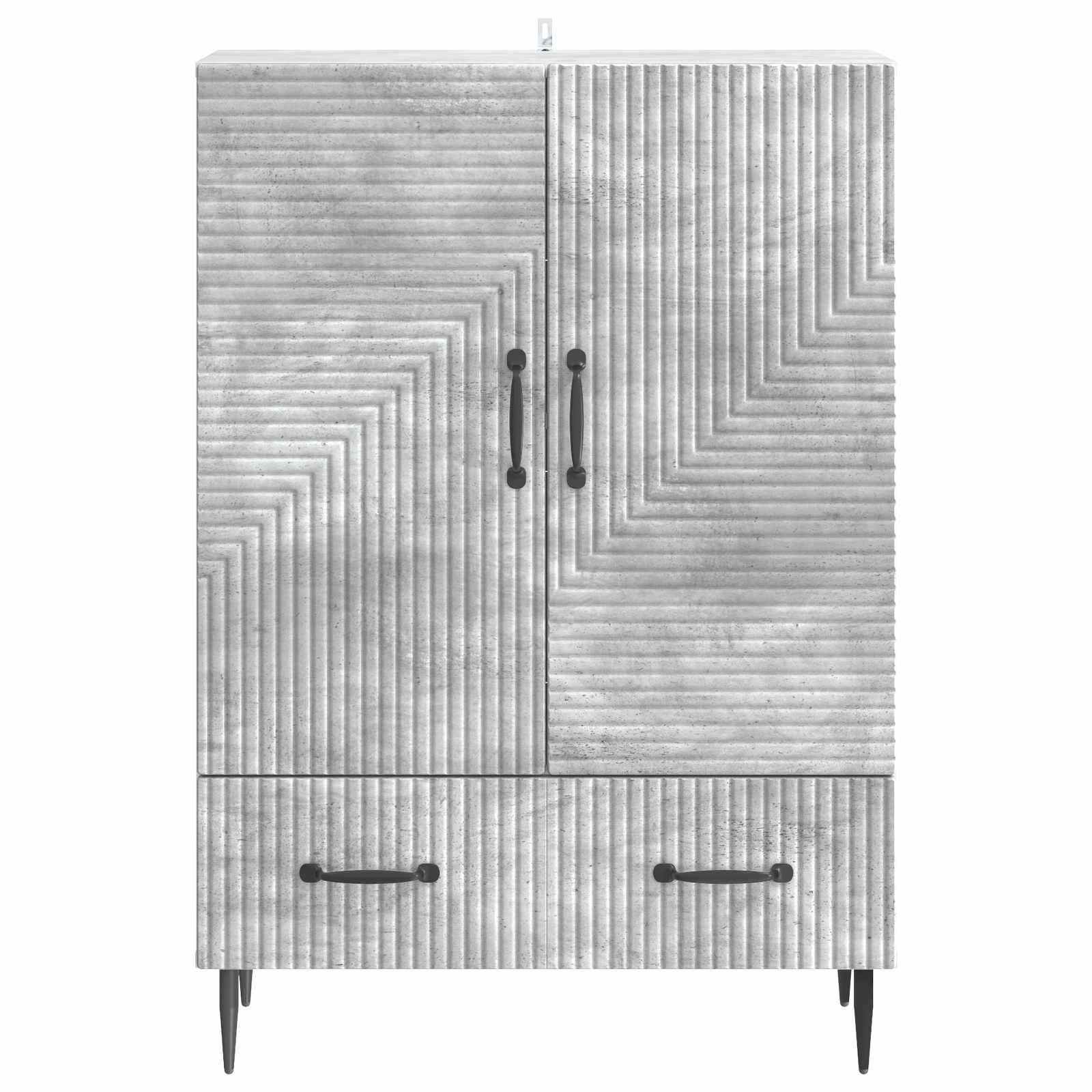 Buffet Gris béton 66 x 34,5 x 95 cm Bois d'ingénierie - XIOS