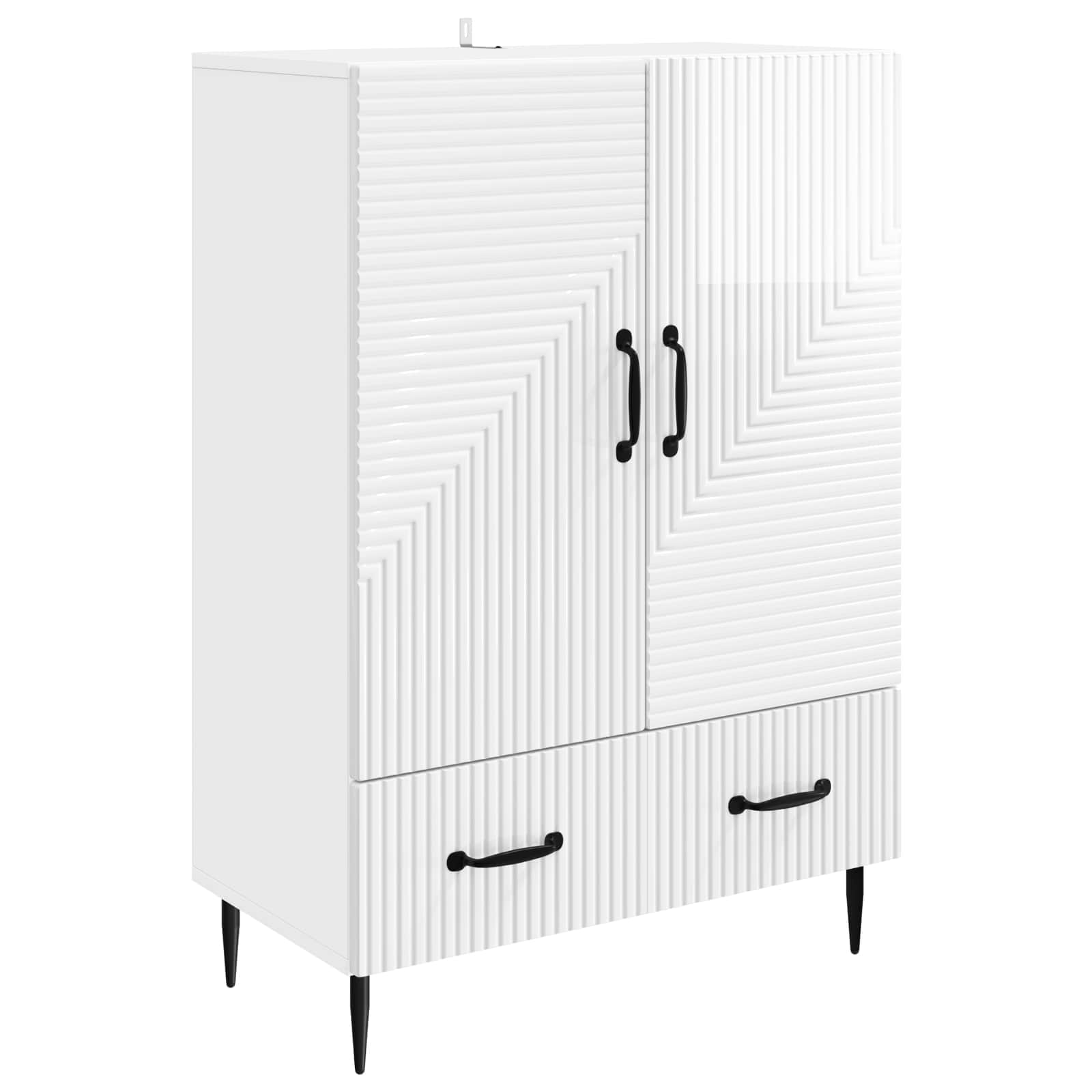 Buffet Blanc brillant 66 x 34,5 x 95 cm Bois d'ingénierie - XIOS