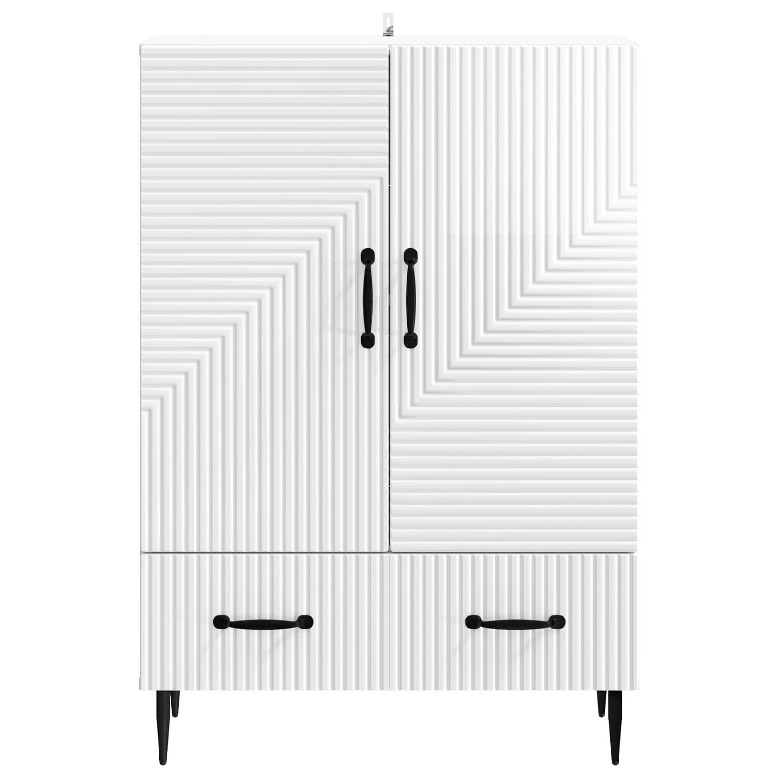 Buffet Blanc brillant 66 x 34,5 x 95 cm Bois d'ingénierie - XIOS