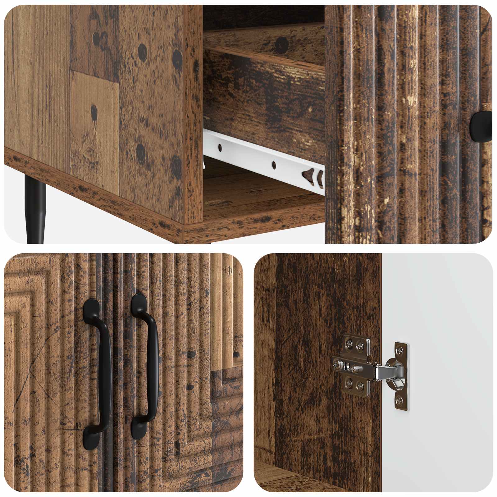 Buffet Bois ancien 66 x 34,5 x 95 cm Bois d'ingénierie - XIOS