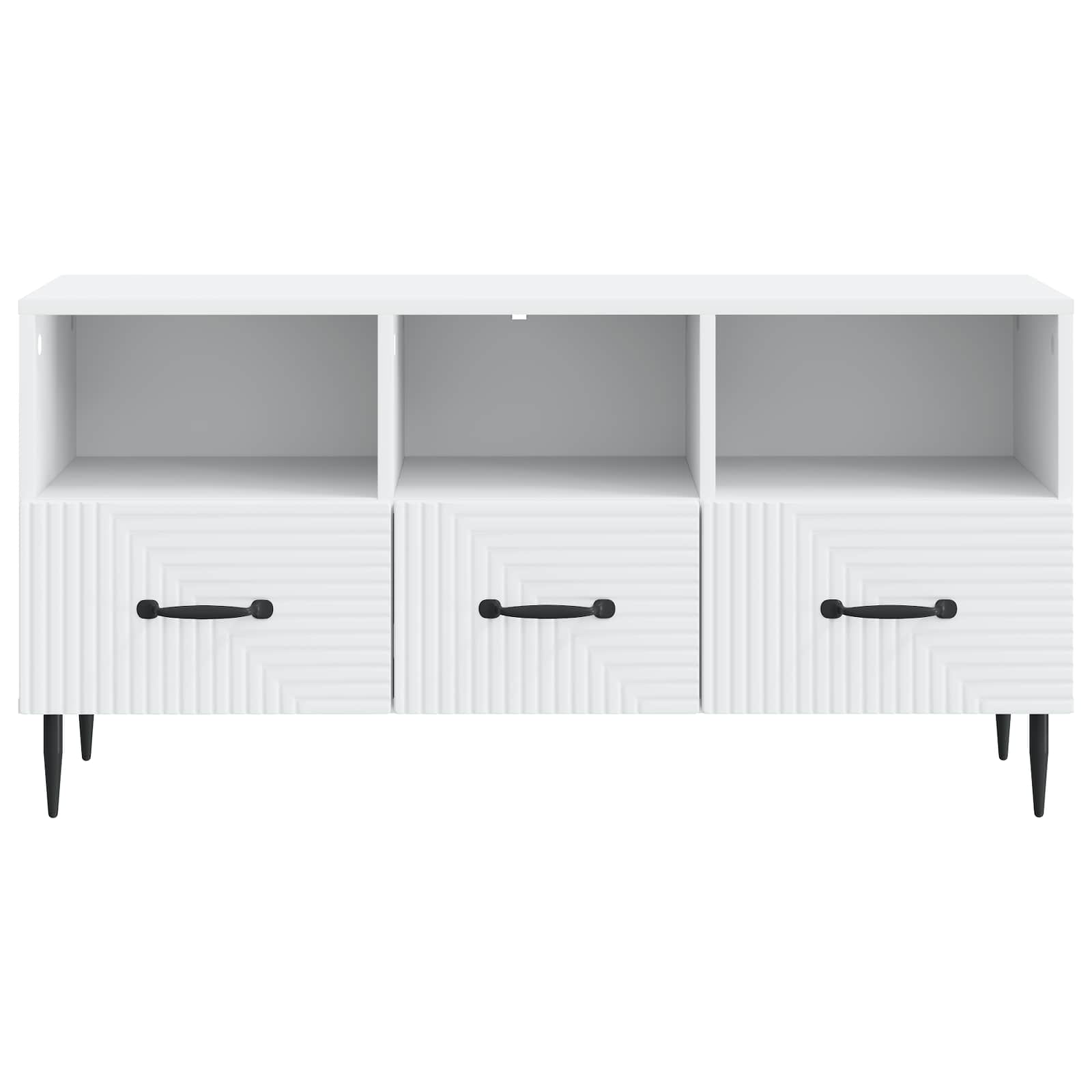 Meuble TV Blanc 102 x 34,5 x 50 cm Bois d'ingénierie - XIOS